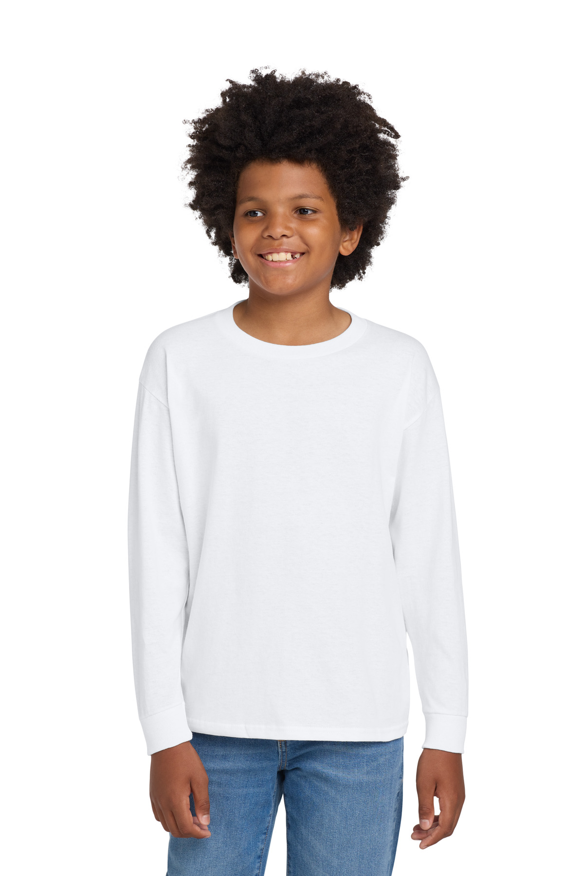 Gildan Youth Heavy Cotton 100% Cotton Long Sleeve T-Shirt-Gildan