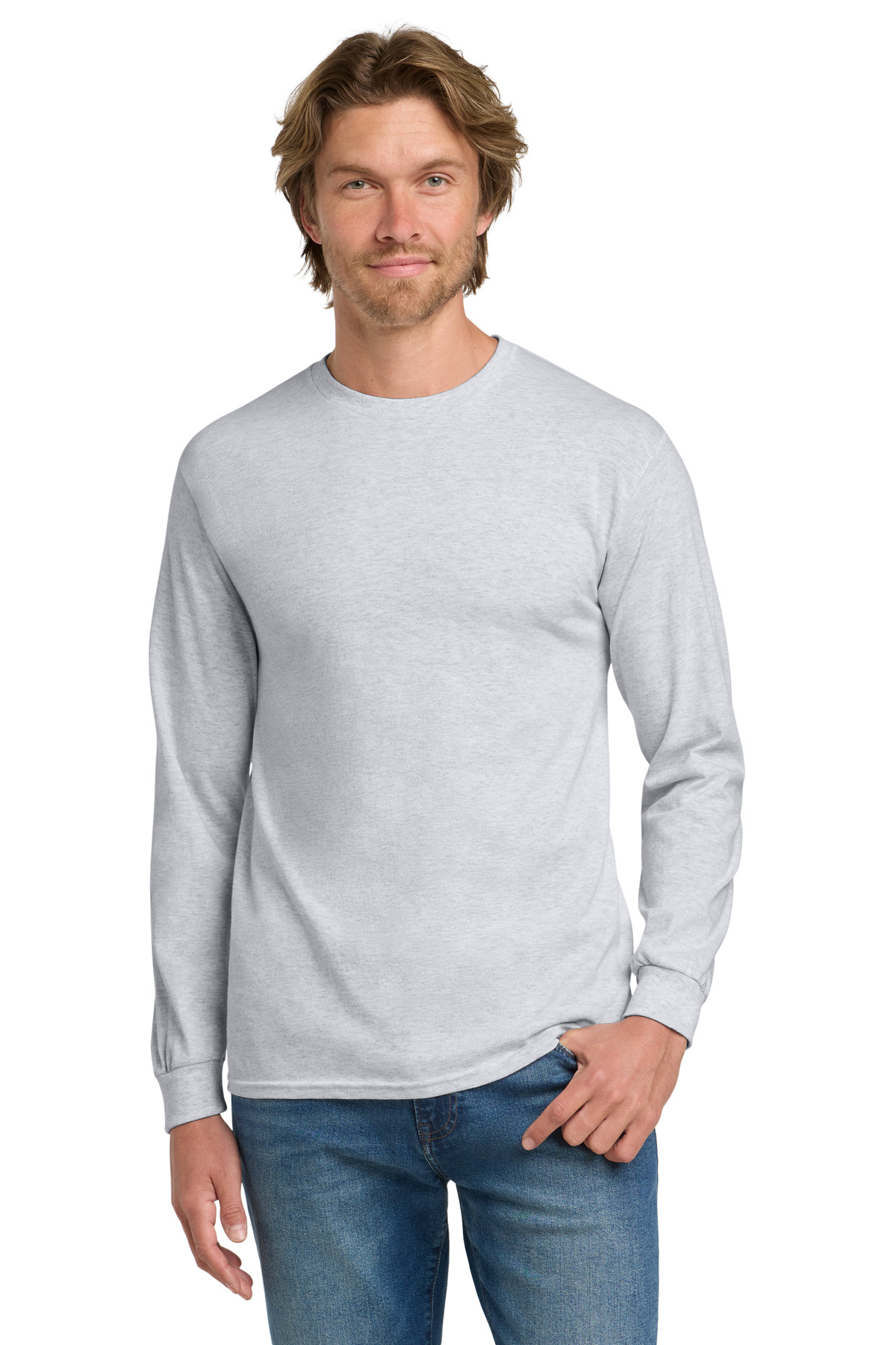 Gildan - Heavy Cotton 100% Cotton Long Sleeve T-Shirt.