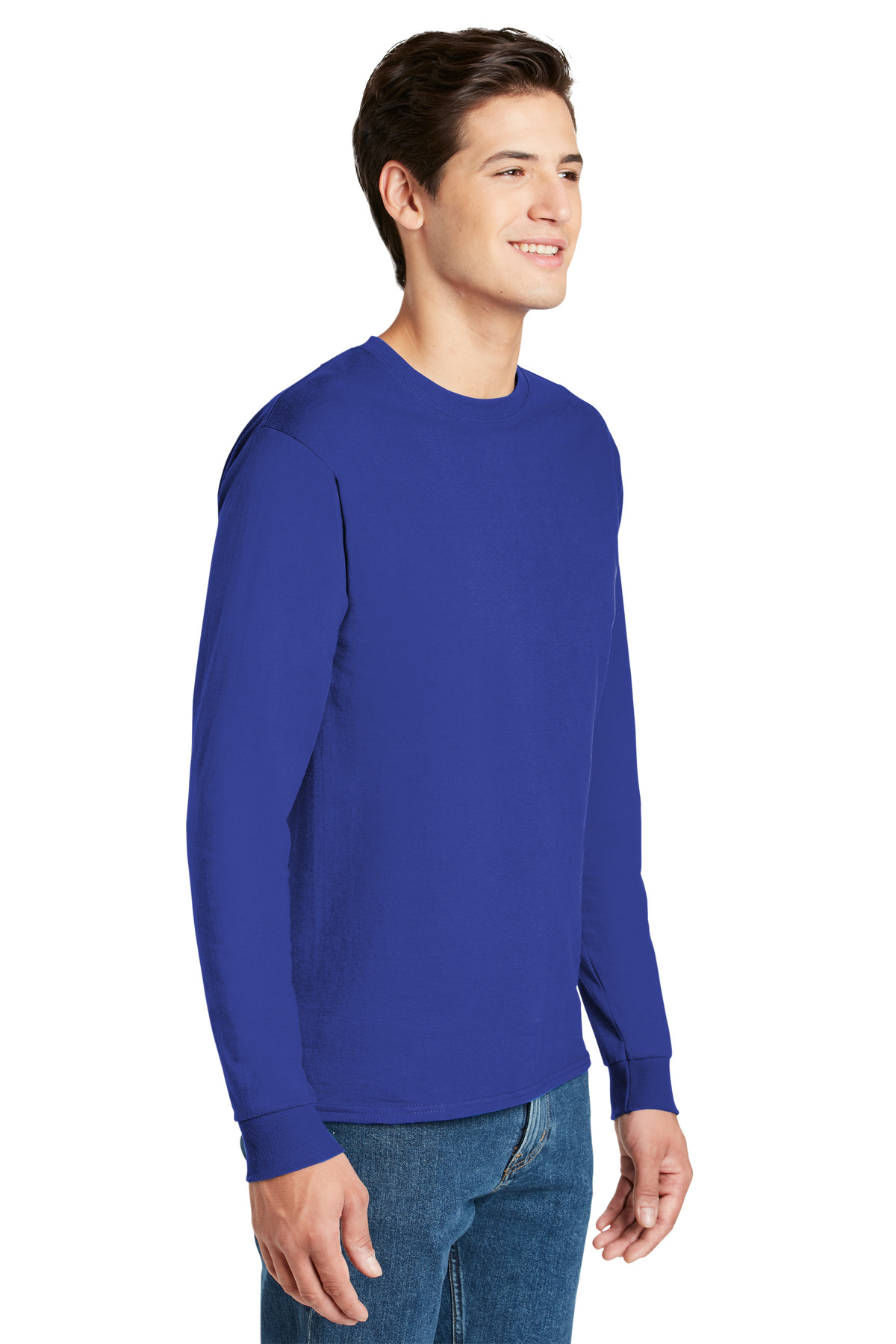 Hanes - Authentic 100% Cotton Long Sleeve T-Shirt. 5586