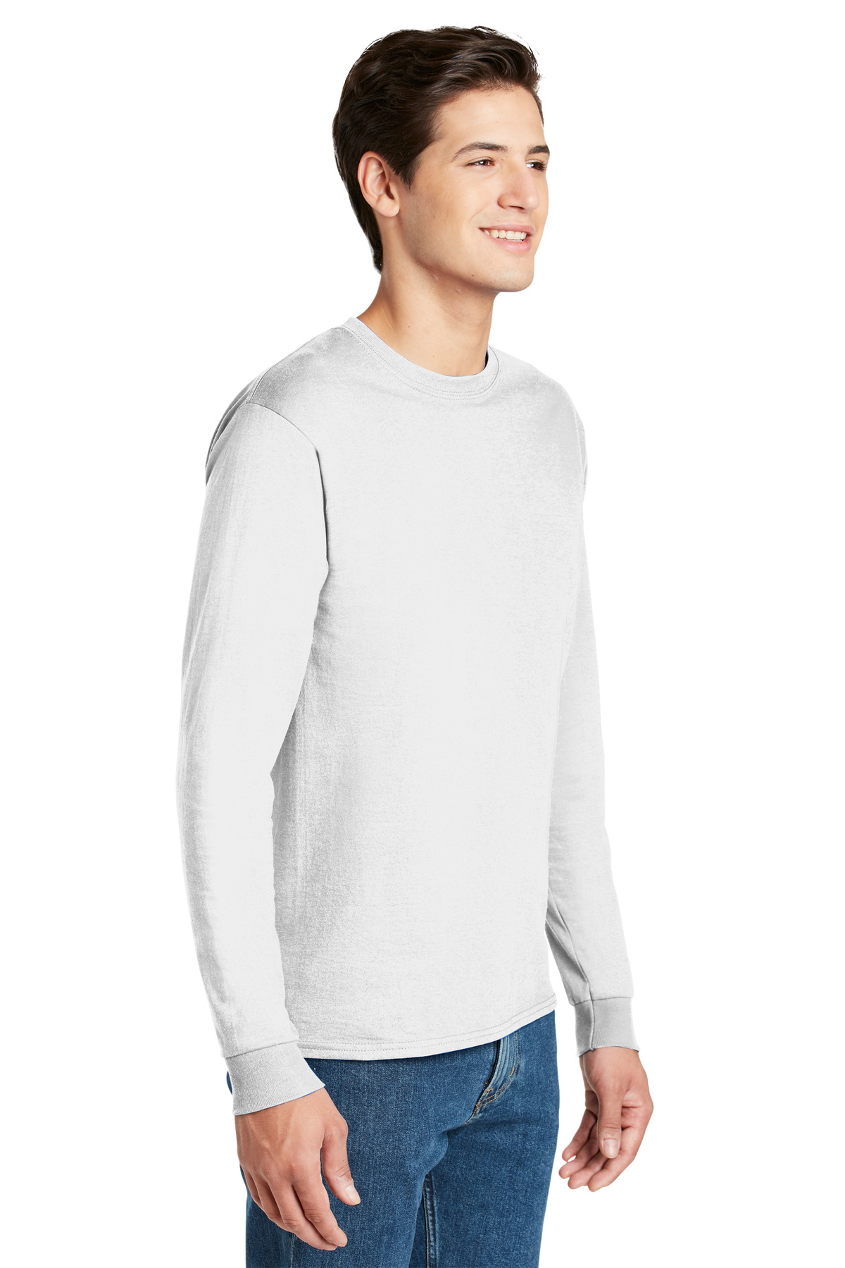 Hanes - Authentic 100% Cotton Long Sleeve T-Shirt. 5586