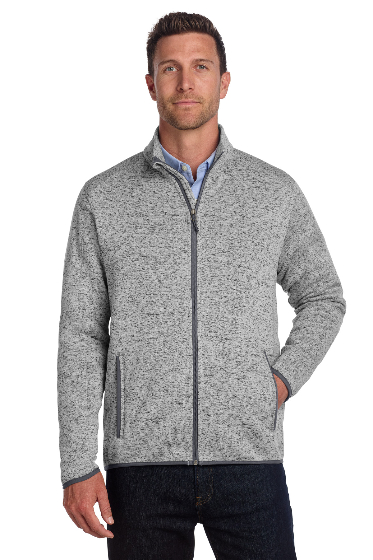 Port Authority ® Sweater Fleece Jacket. F232 - Image 2