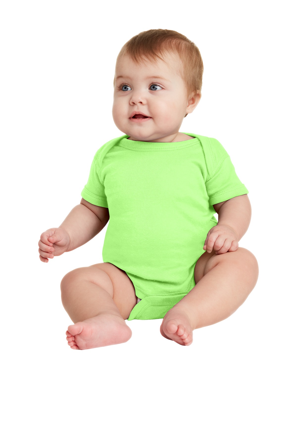 Rabbit Skins Infant Short Sleeve Baby Rib Bodysuit. RS4400