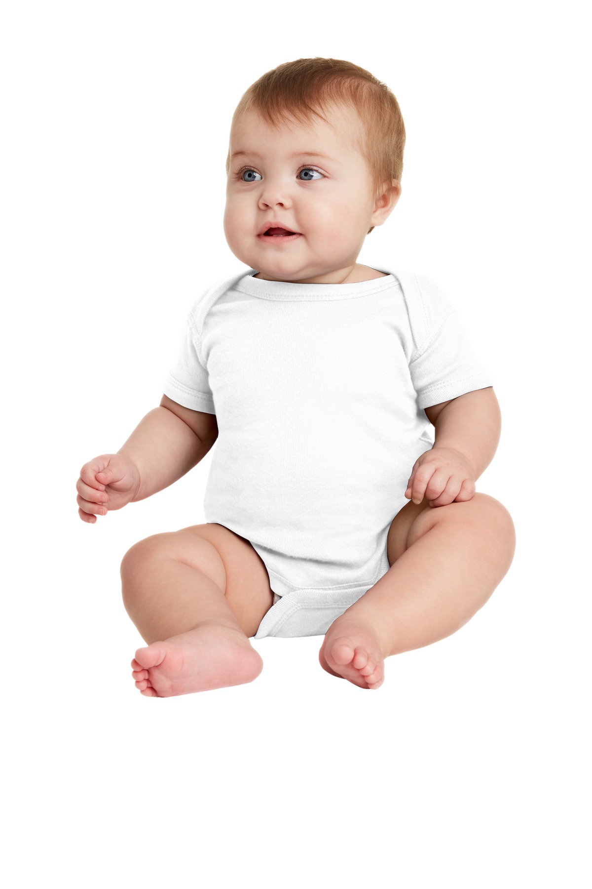 Rabbit Skins Infant Short Sleeve Baby Rib Bodysuit-Rabbit Skins