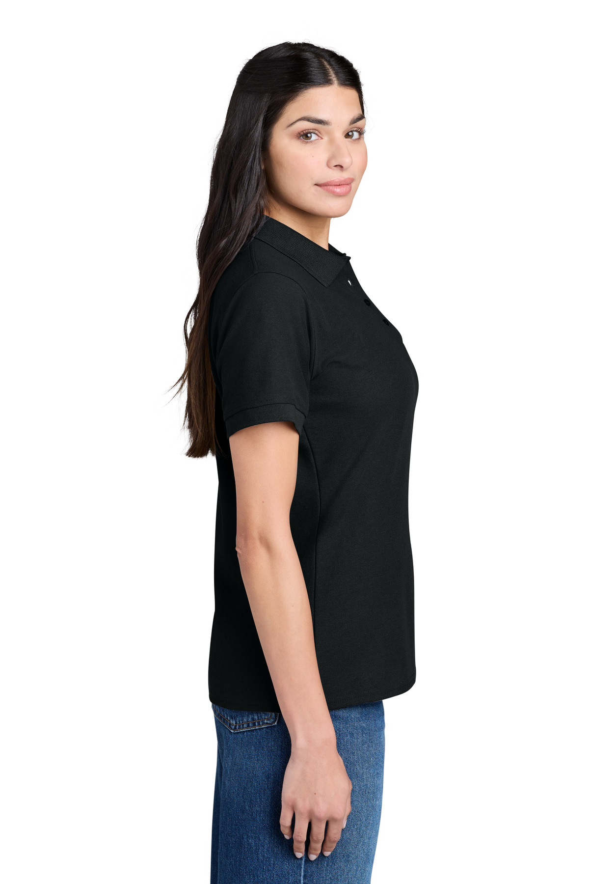 Port & Co Women's Core Blend Pique Polo. LKP155