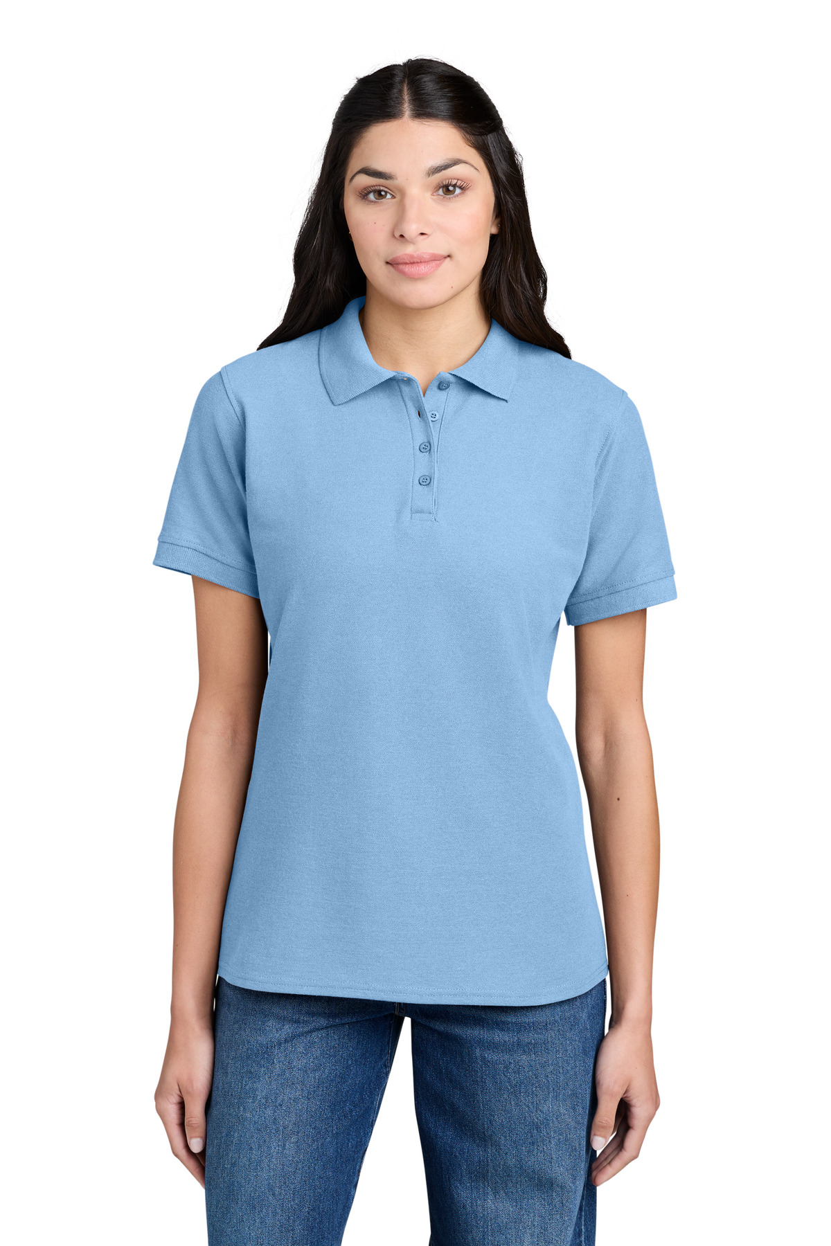 Women's Core Blend Pique Polo - Light Blue