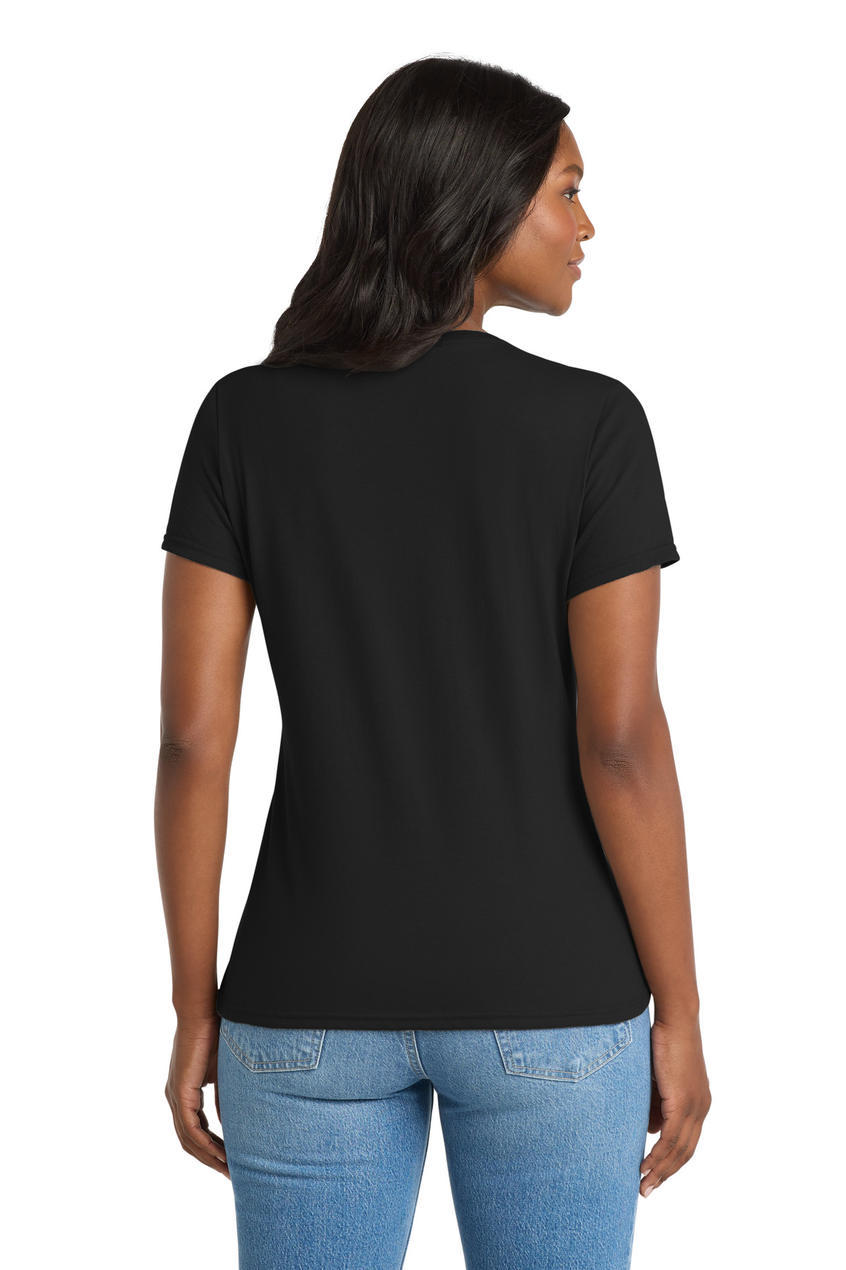 Port & Co Women's Performance Blend V-Neck Tee. LPC381V