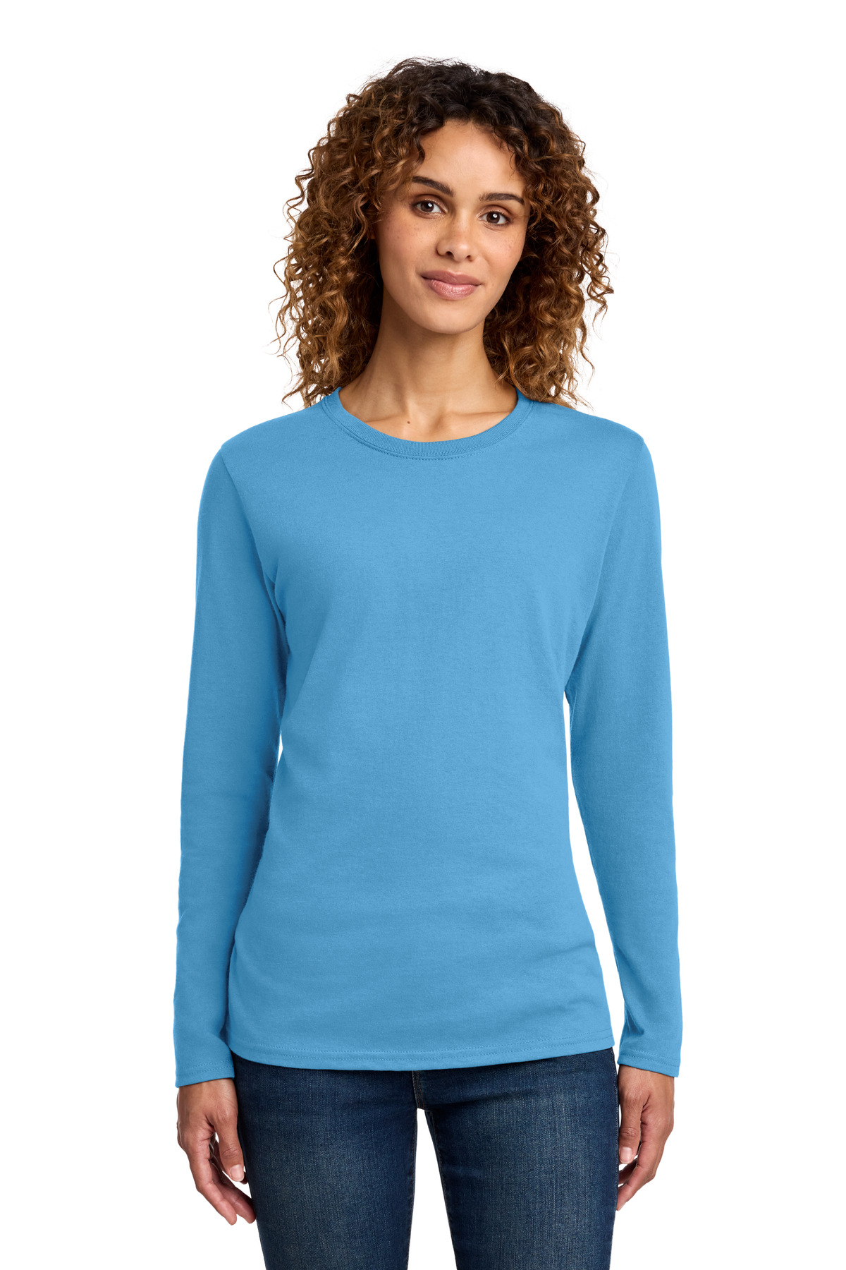 Port & Co Ôäó  Women's Long Sleeve Core Cotton Tee. LPC54LS