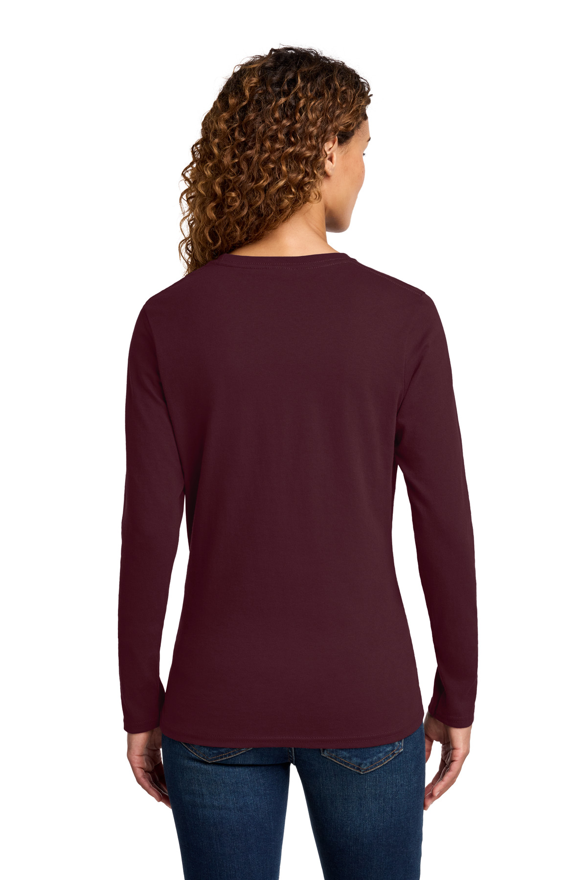 Port & Co Women's Long Sleeve Core Cotton Tee. LPC54LS