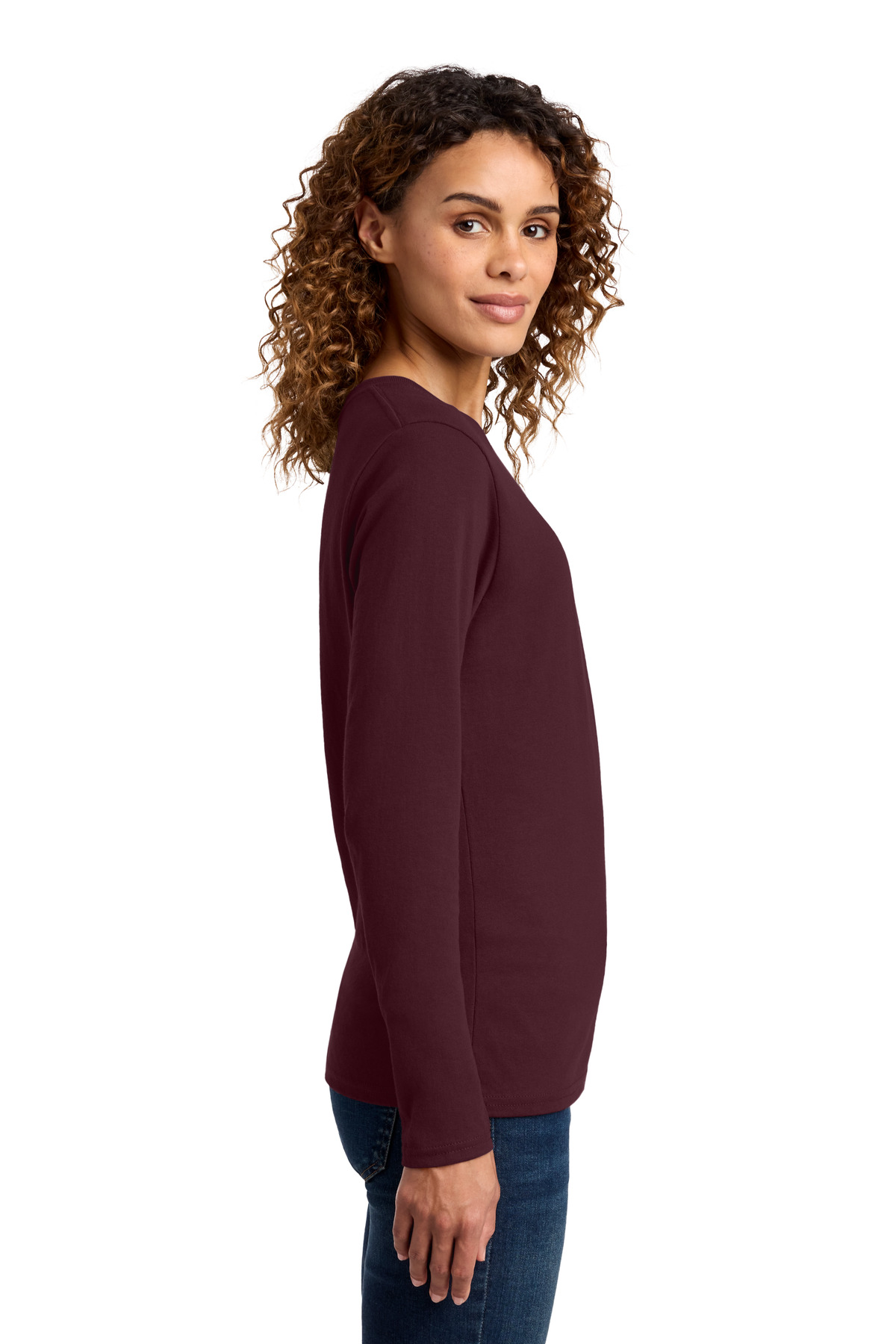 Port & Co Women's Long Sleeve Core Cotton Tee. LPC54LS