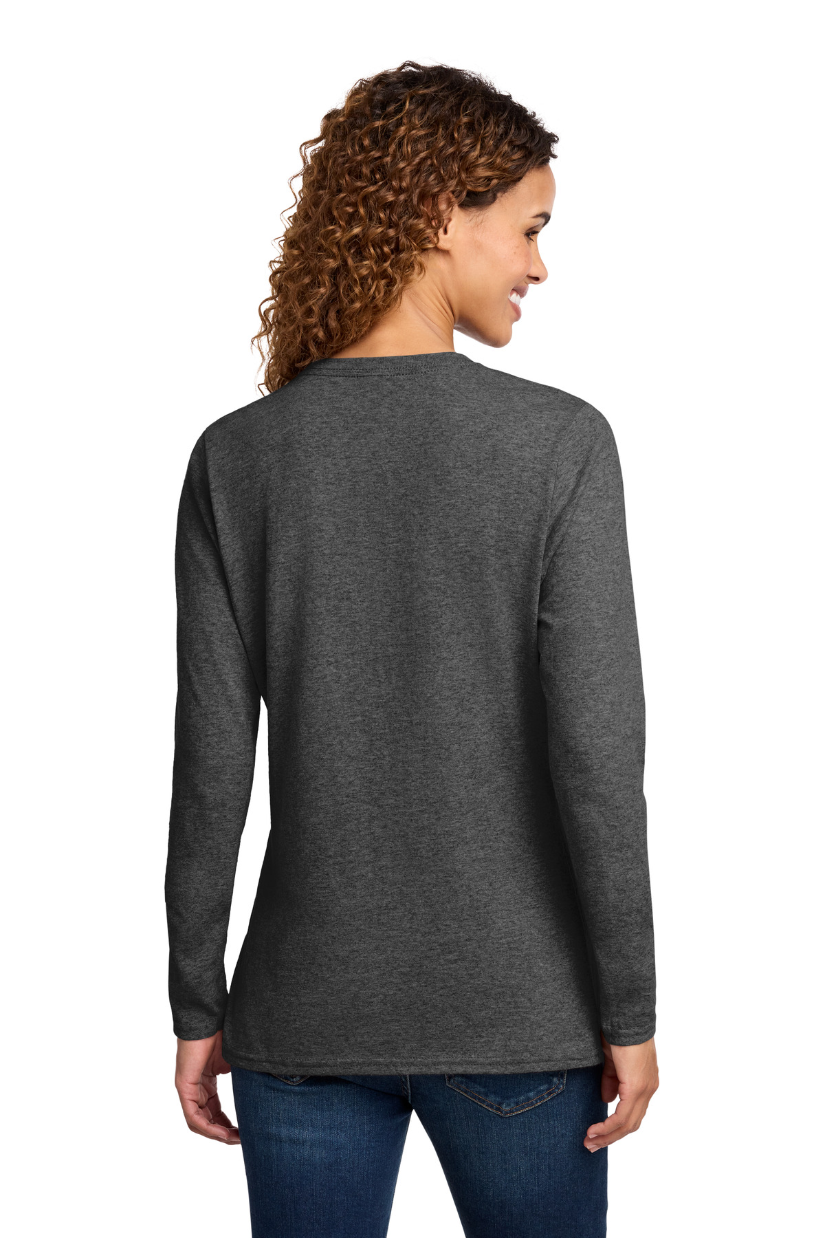 Port & Co Women's Long Sleeve Core Cotton Tee. LPC54LS