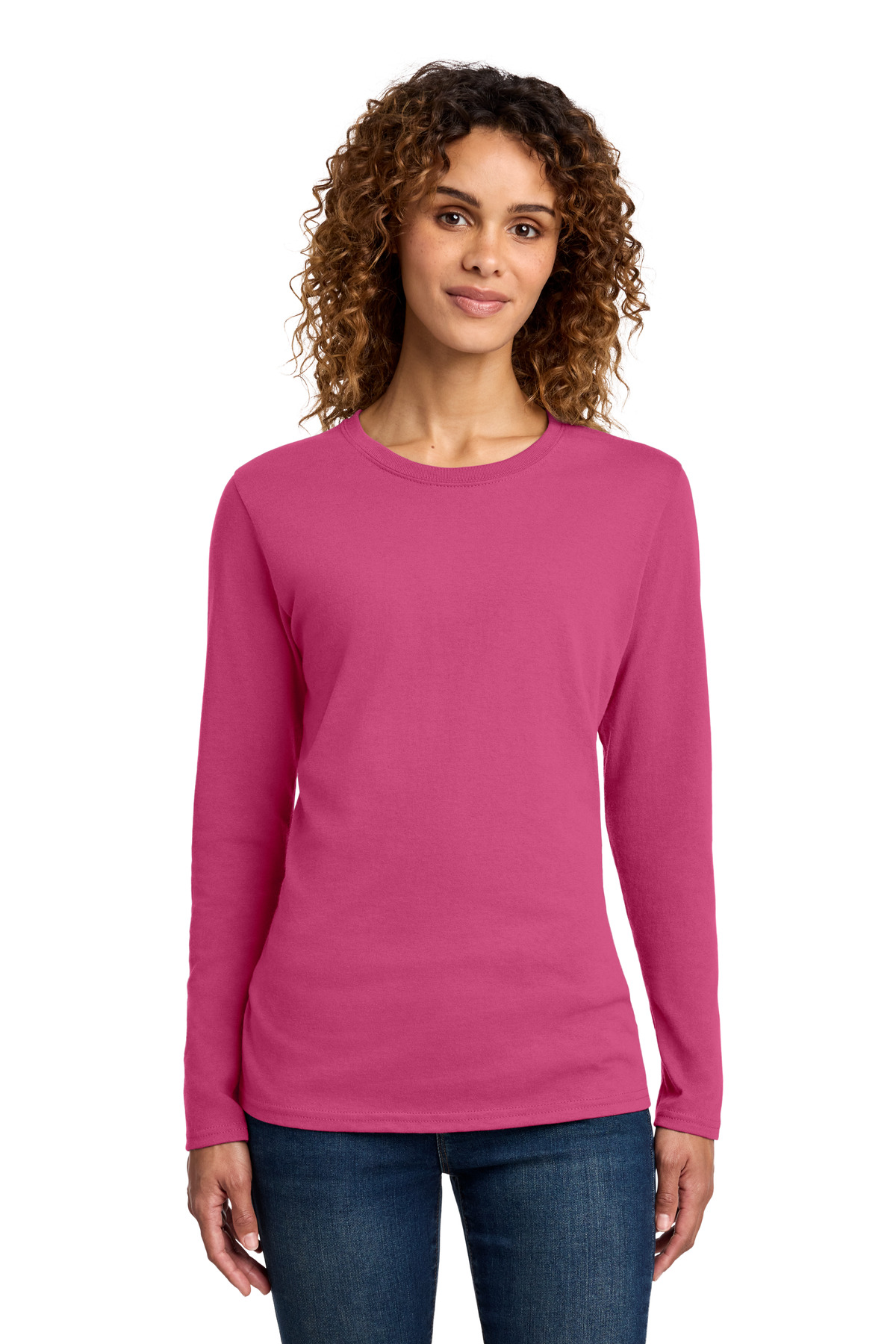 Women's Long Sleeve Core Cotton Tee - Sangria