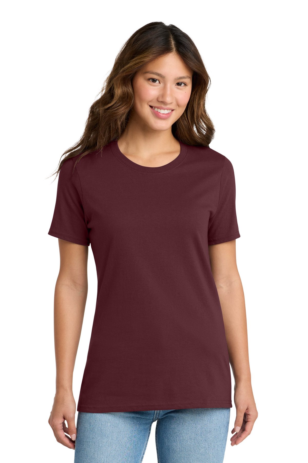 Port & Co ™ Women's Core Cotton Tee. LPC54 - Athletic Maroon