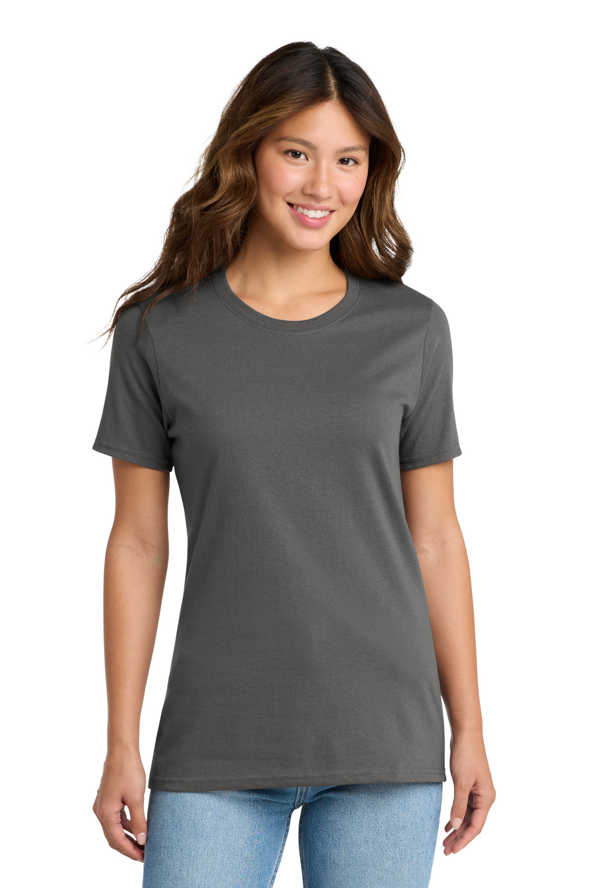 Port & Co ™ Women's Core Cotton Tee. LPC54 - Charcoal
