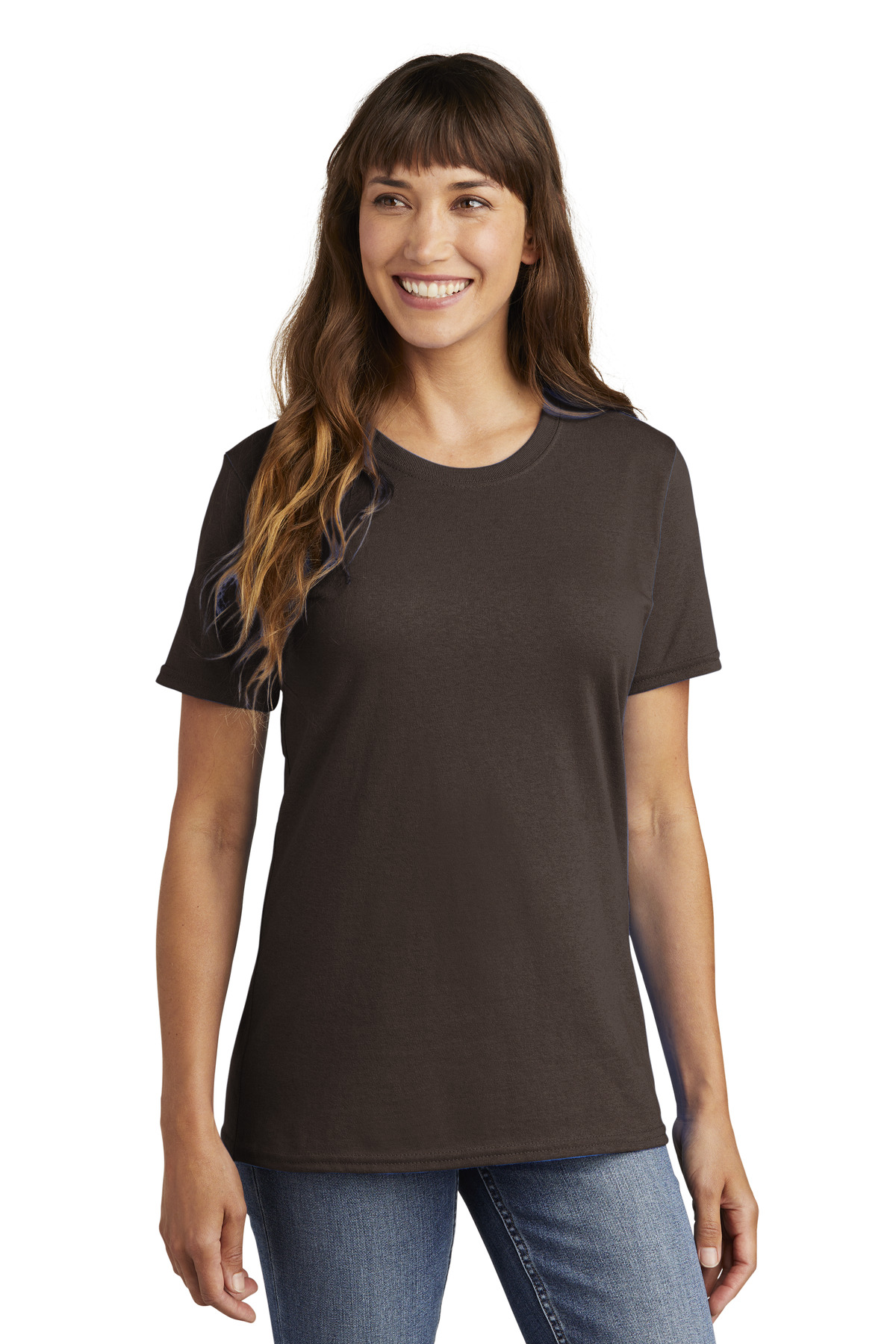 Port & Co ™ Women's Core Cotton Tee. LPC54 - Dark Chocolate Brown