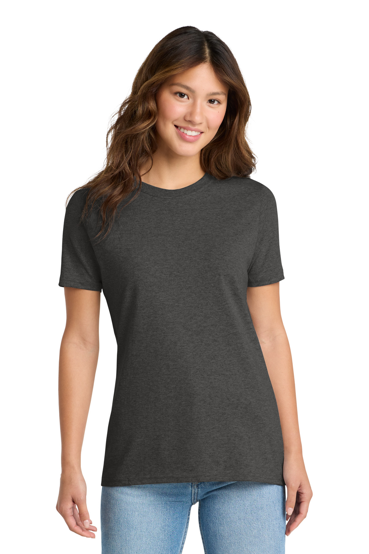 Port & Co ™ Women's Core Cotton Tee. LPC54 - Dark Heather Grey