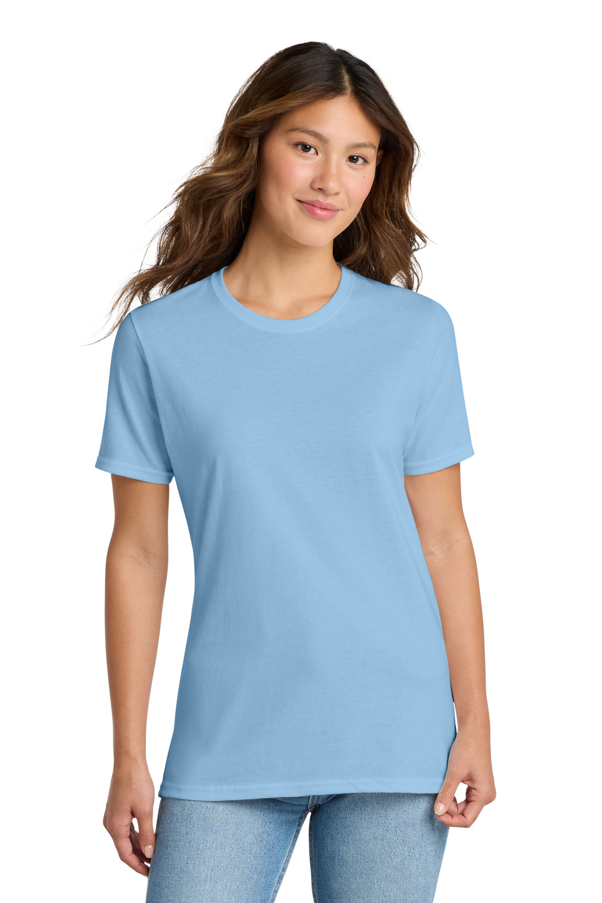 Port & Co ™ Women's Core Cotton Tee. LPC54 - Light Blue