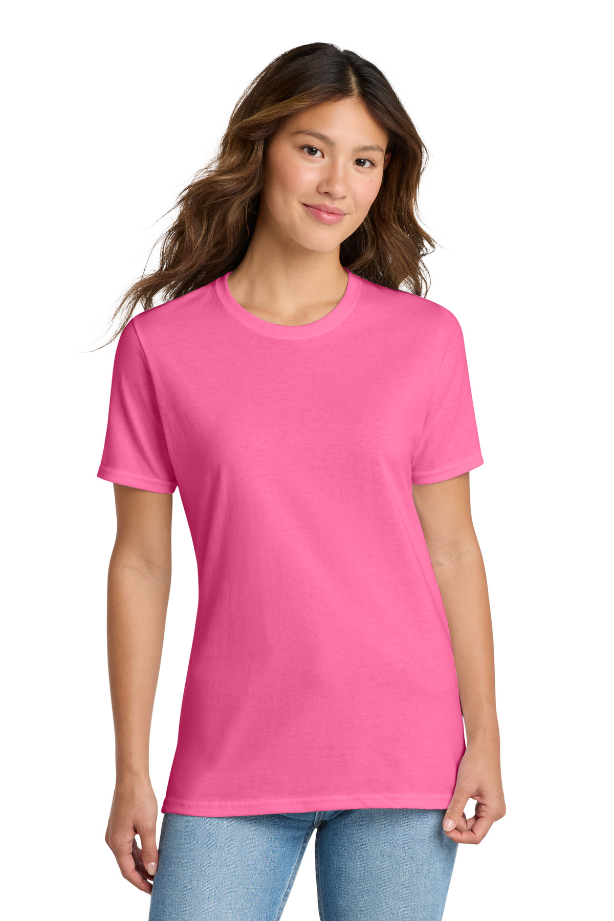 Port & Co ™ Women's Core Cotton Tee. LPC54 - Neon Pink