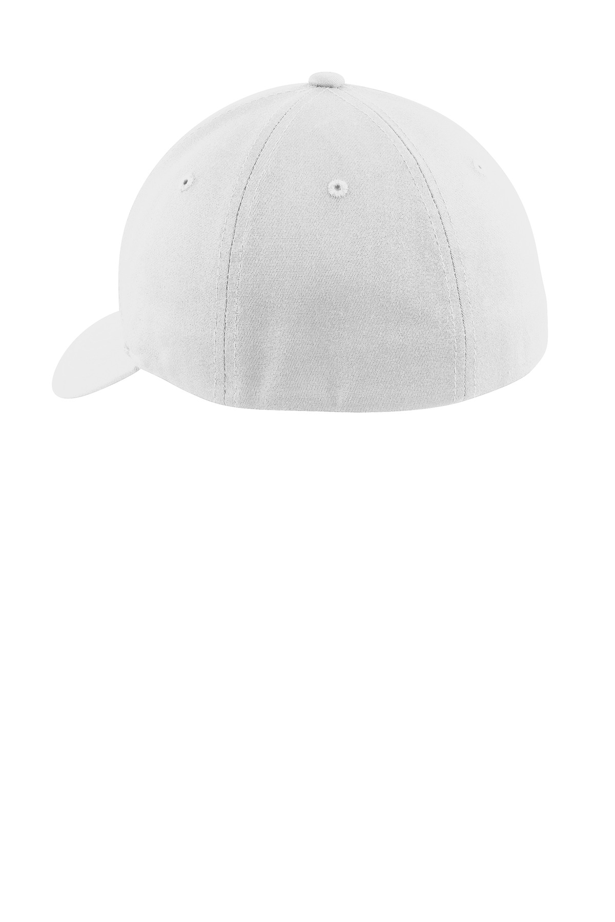 Port Authority Flexfit Cotton Twill Cap. C813 in White — Back