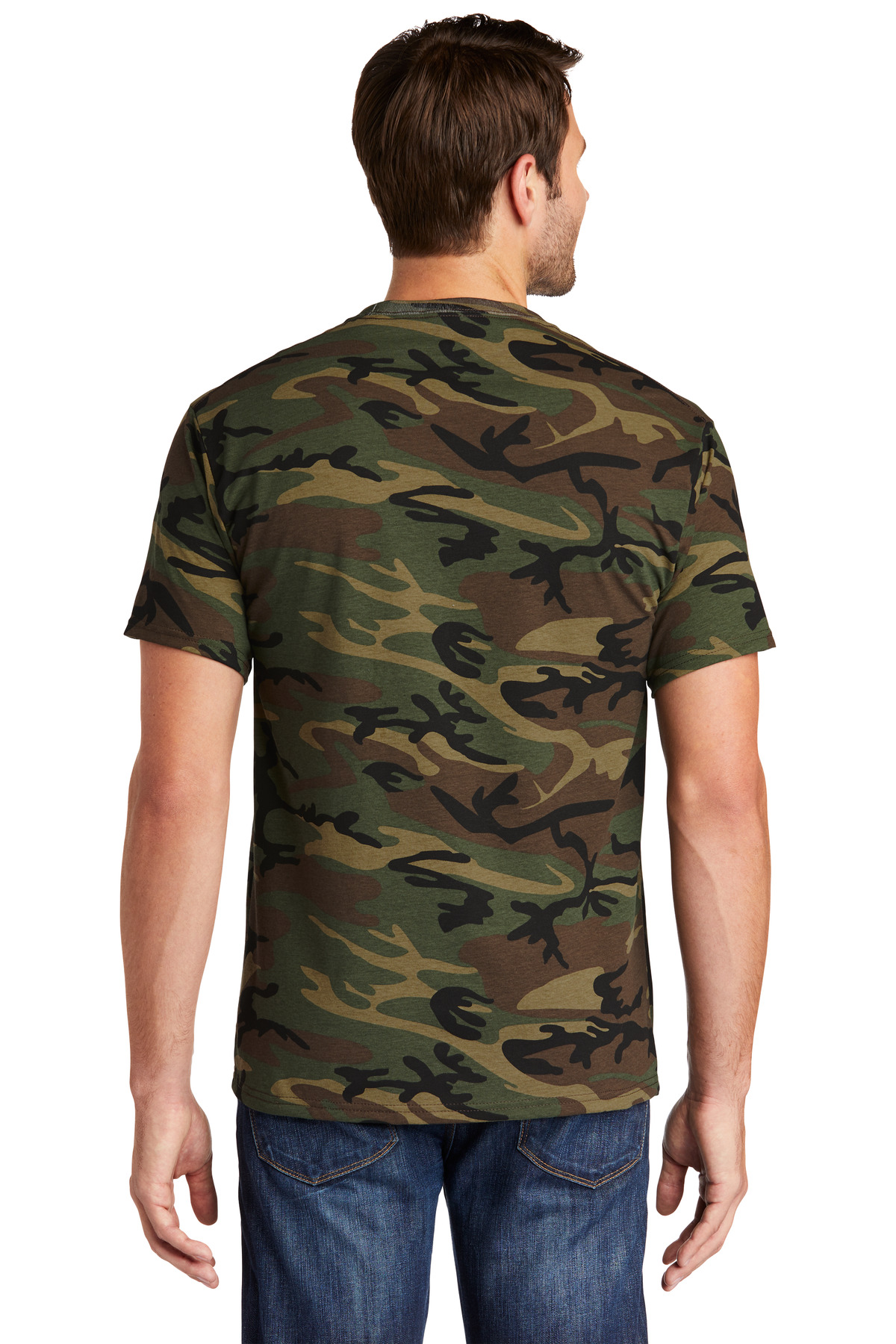 Port & Co Core Cotton Camo Tee. PC54C