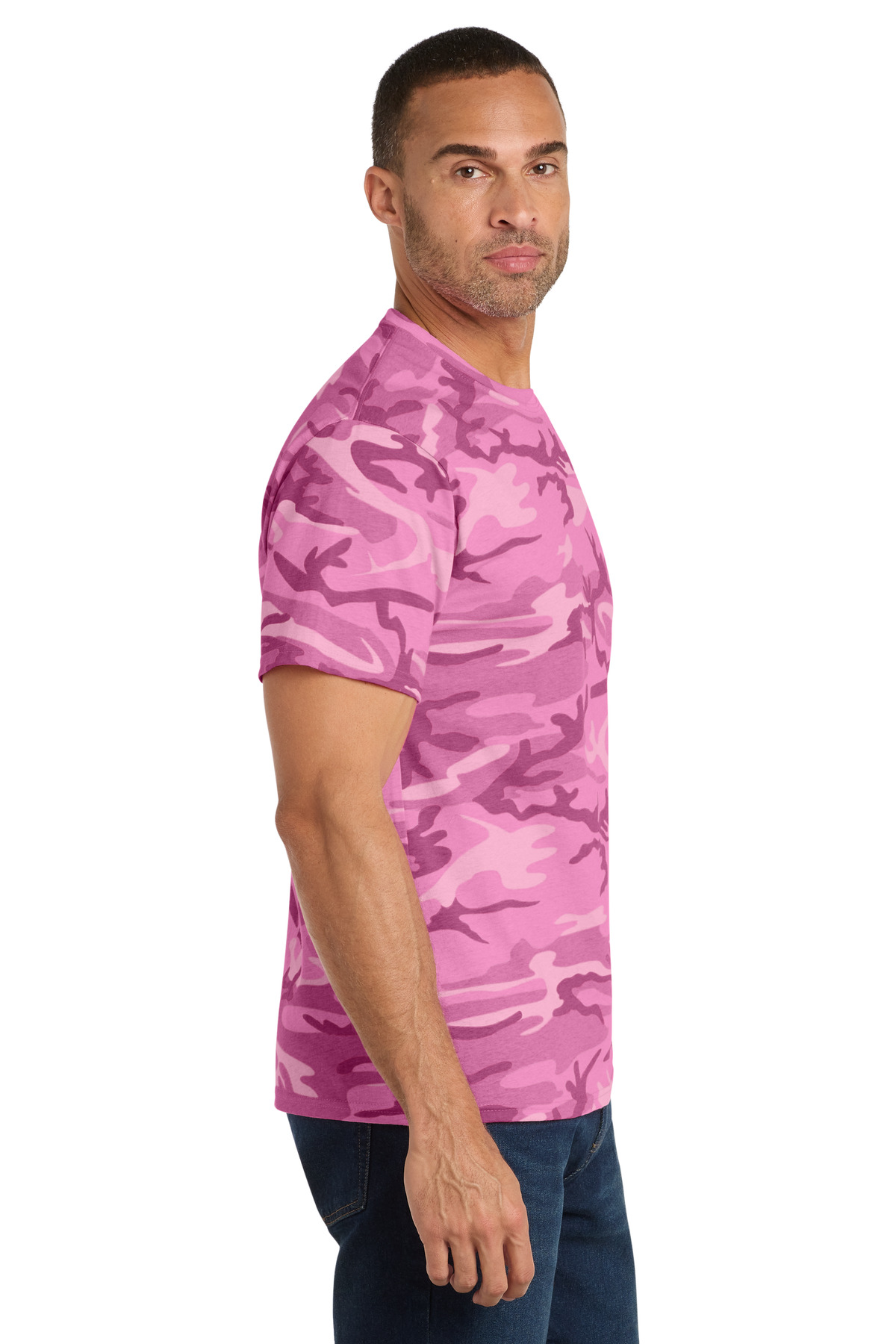 Port & Co Core Cotton Camo Tee. PC54C