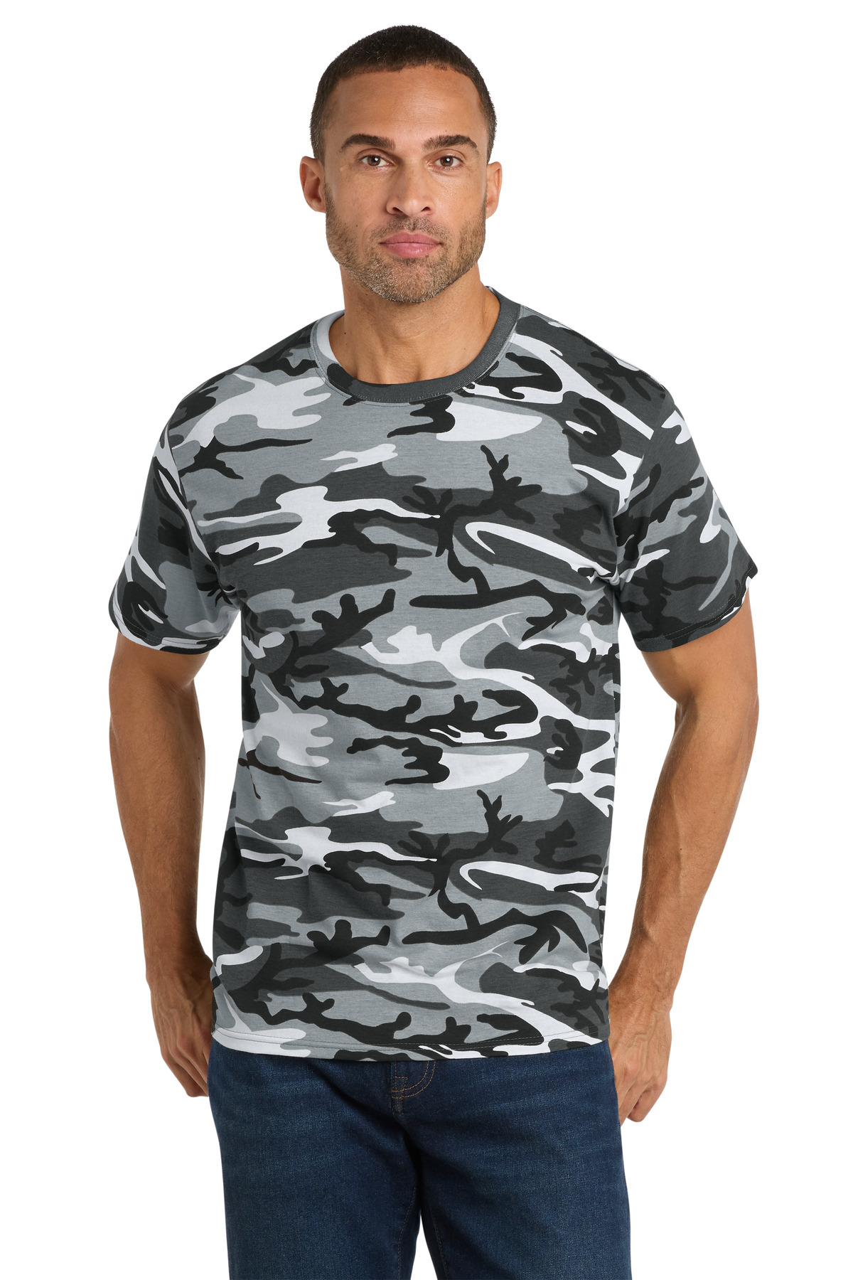 Port & Co ™ Core Cotton Camo Tee. PC54C - Winter Camo