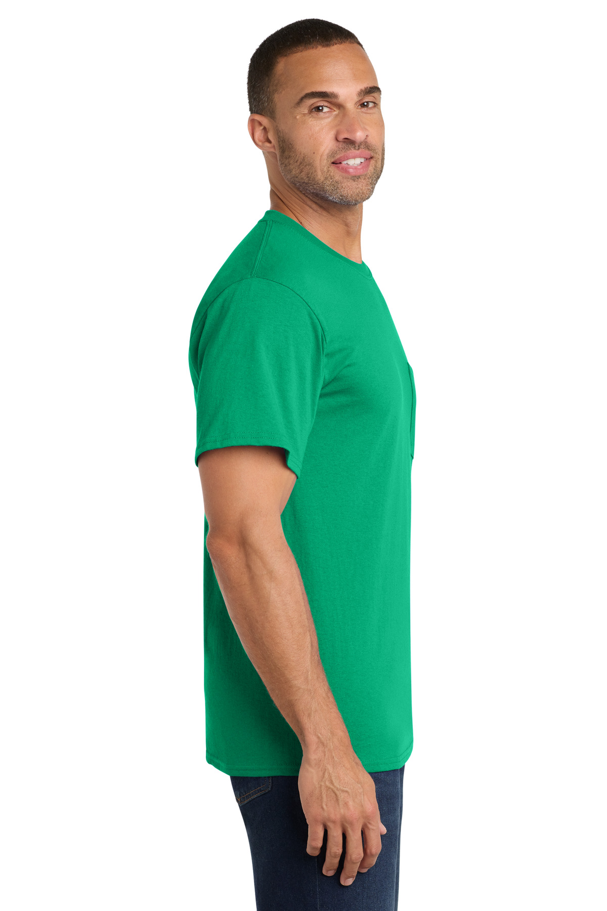 Port & Co Core Cotton Pocket Tee. PC54P
