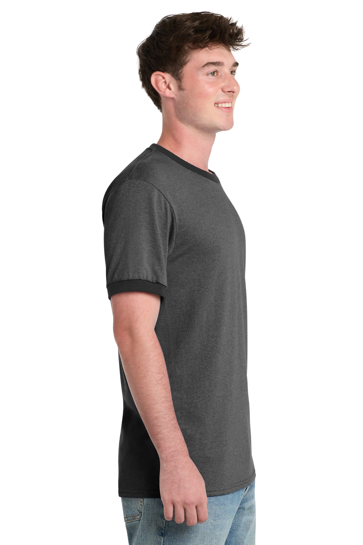 Port & Co Core Cotton Ringer Tee. PC54R