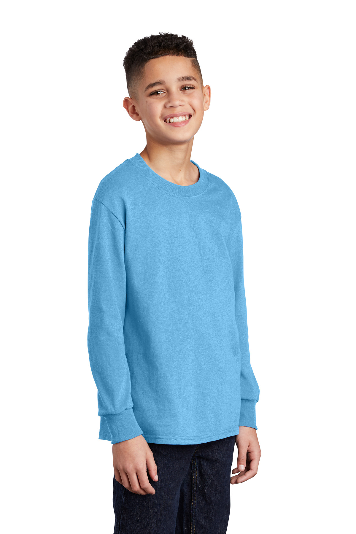 Port & Company Youth Long Sleeve Core Cotton Tee. PC54YLS