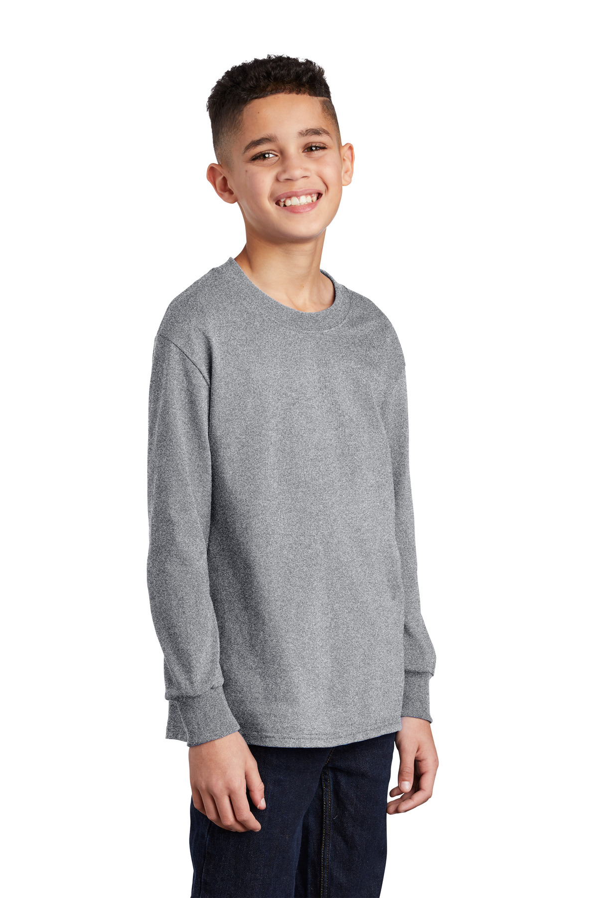 Port & Co Youth Long Sleeve Core Cotton Tee. PC54YLS