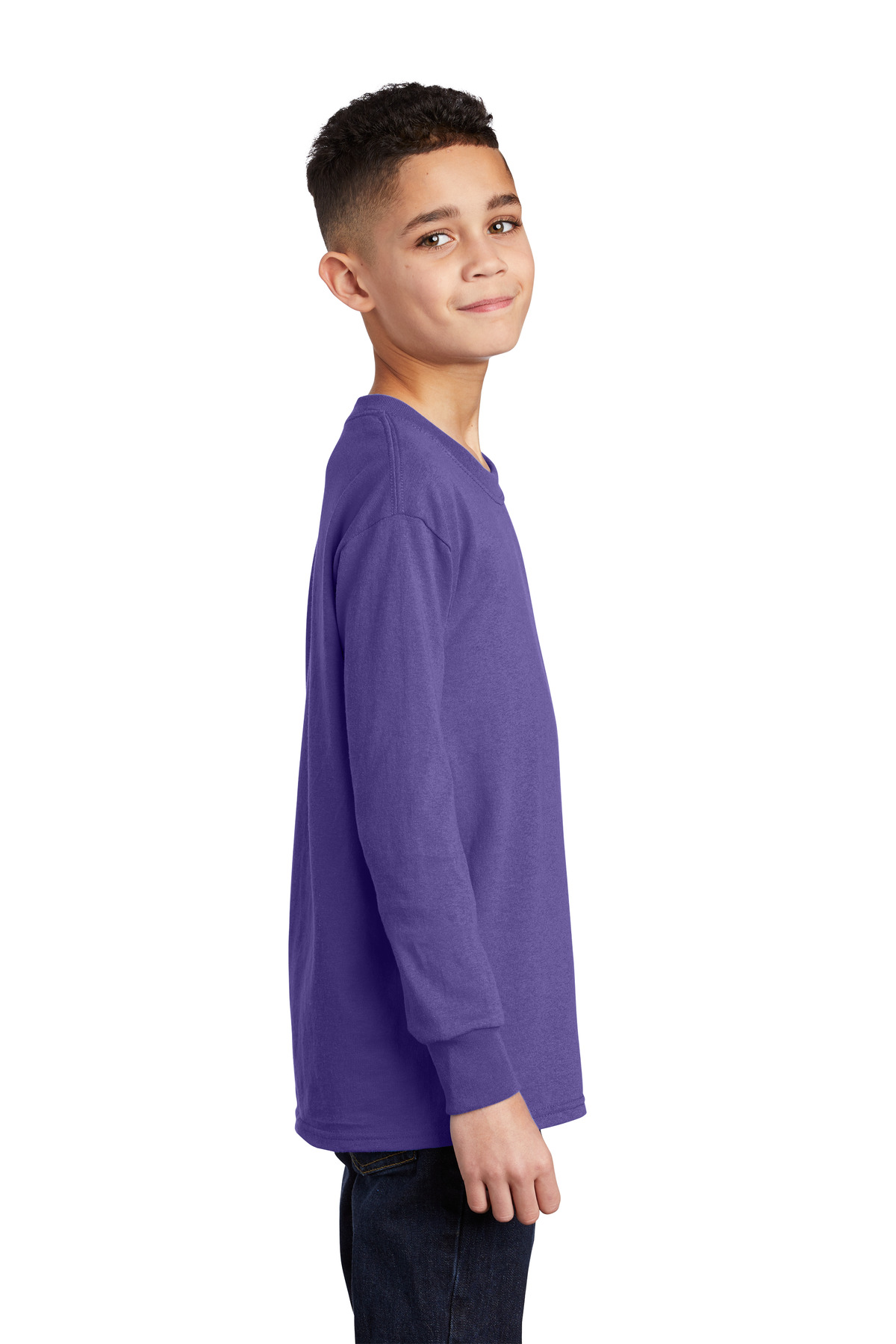 Port & Company Youth Long Sleeve Core Cotton Tee. PC54YLS