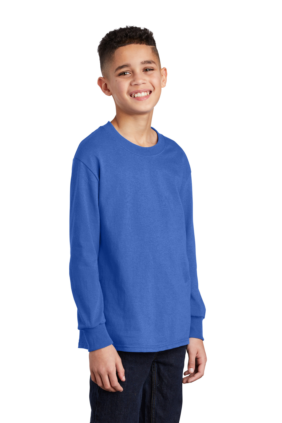 Port & Company Youth Long Sleeve Core Cotton Tee. PC54YLS