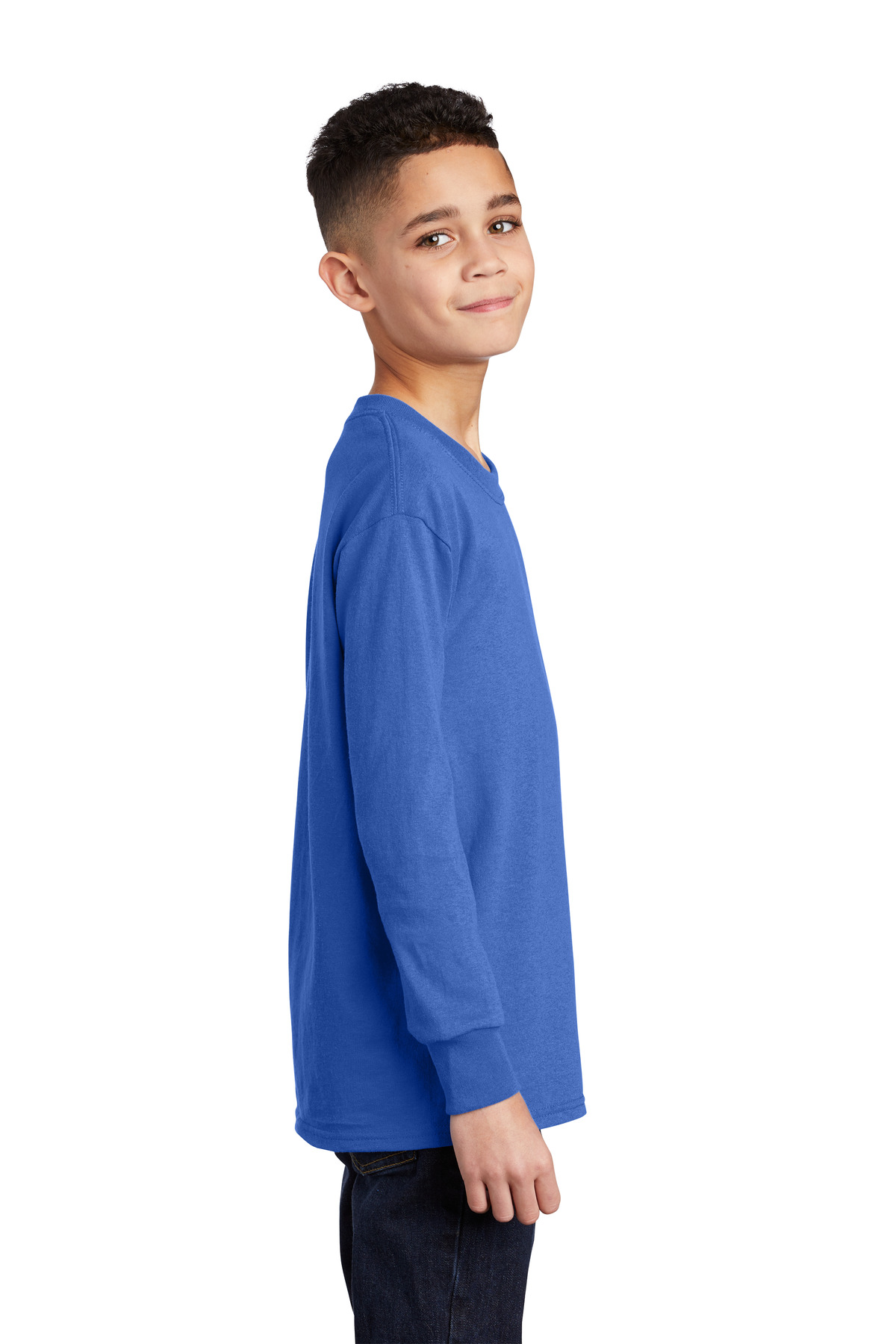 Port & Company Youth Long Sleeve Core Cotton Tee. PC54YLS