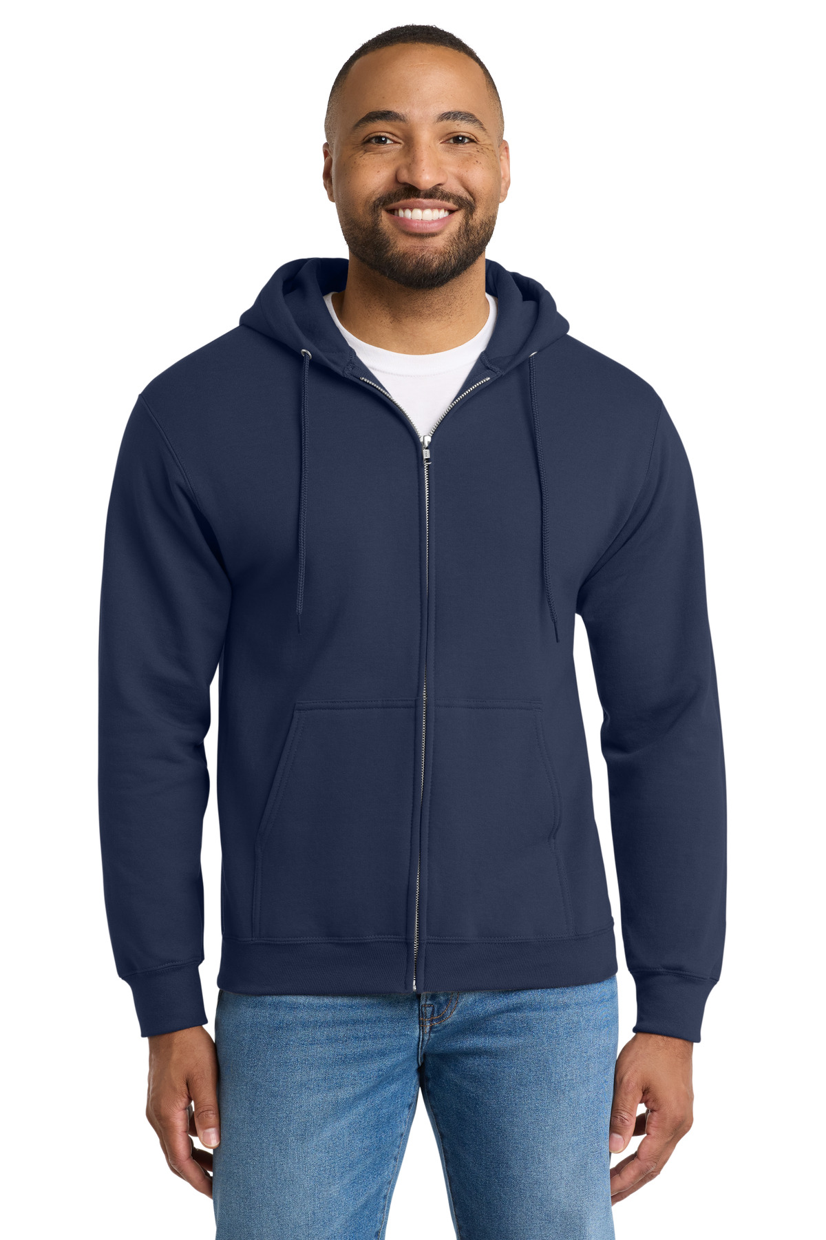 Port & Co Essential Fleece Full-Zip Hooded Sweatshirt. PC90ZH