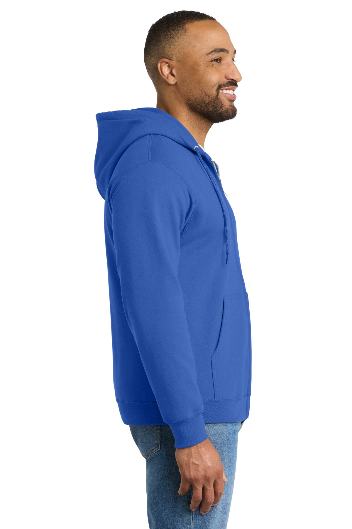 Port & Co Essential Fleece Full-Zip Hooded Sweatshirt. PC90ZH