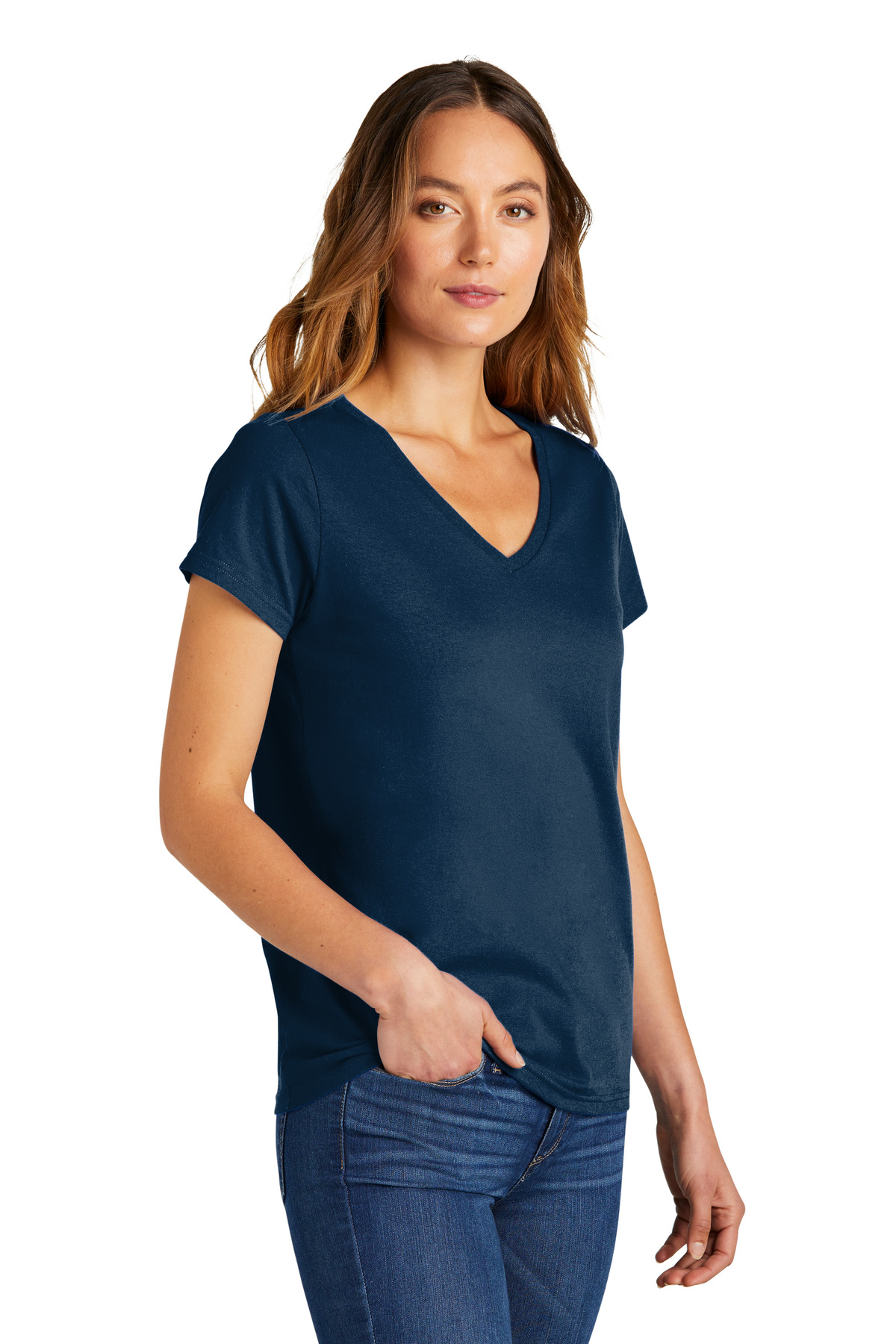 District Women's The Concert Tee V-Neck DT5002