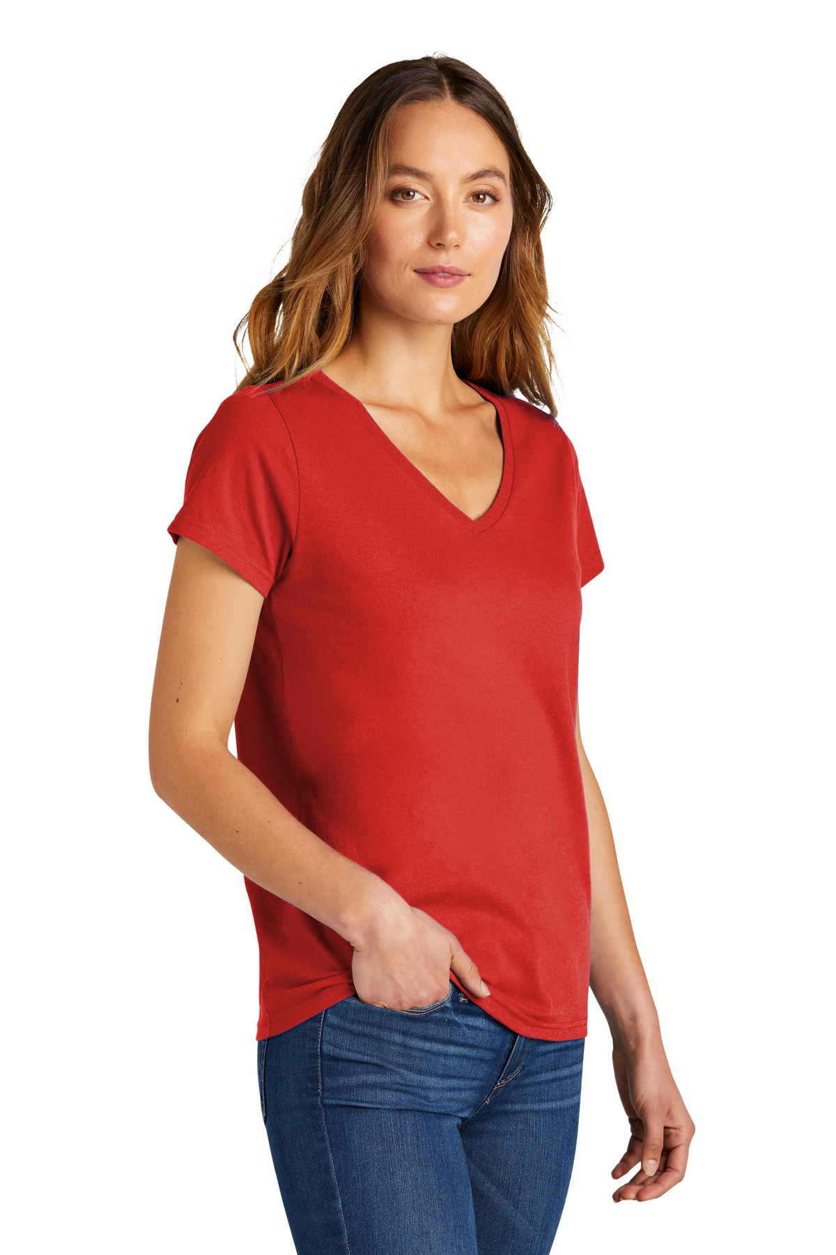District Women's The Concert Tee V-Neck DT5002