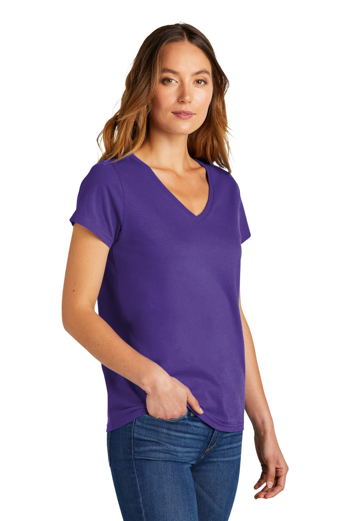 District Women's The Concert Tee V-Neck DT5002