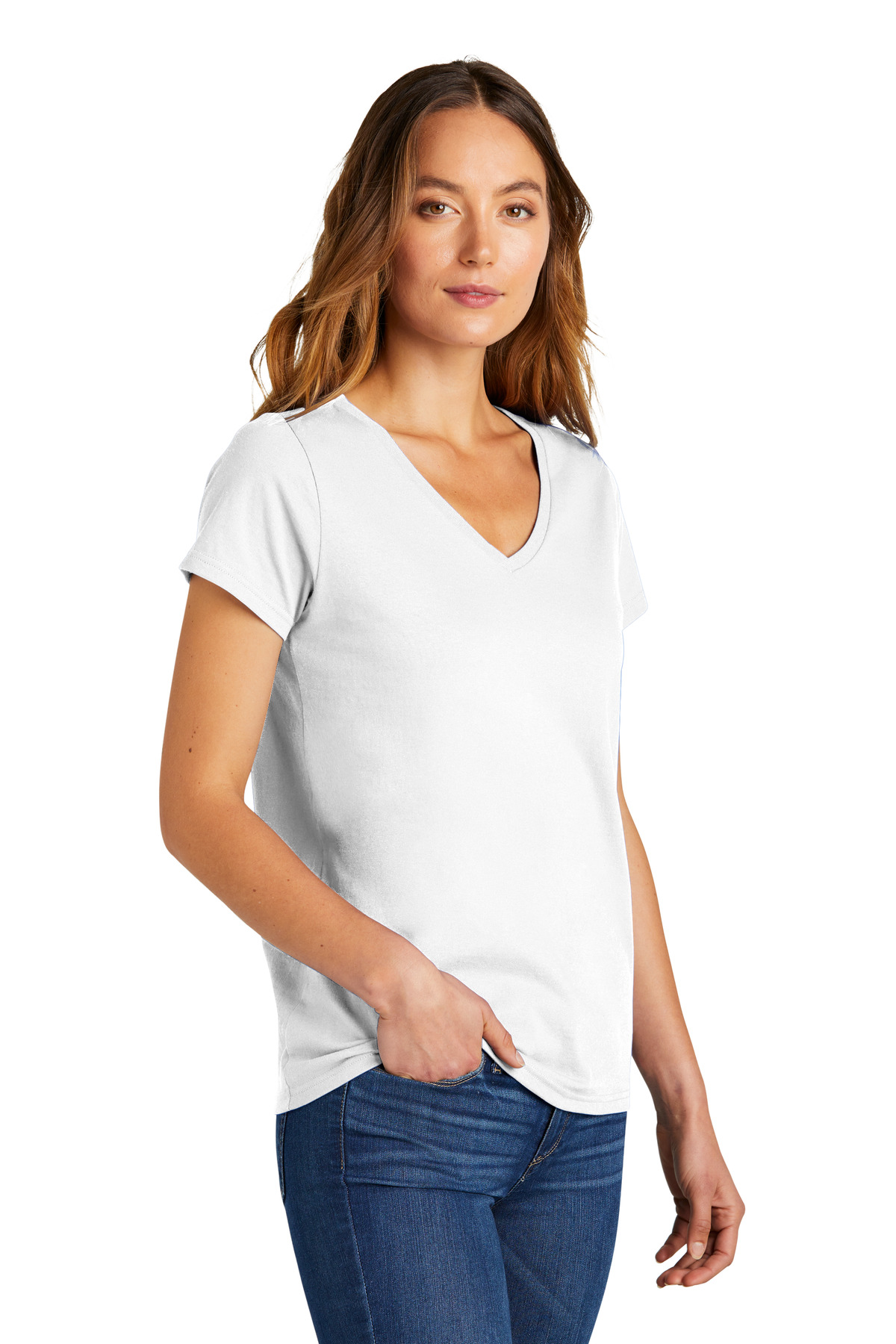 District Women's The Concert Tee V-Neck DT5002
