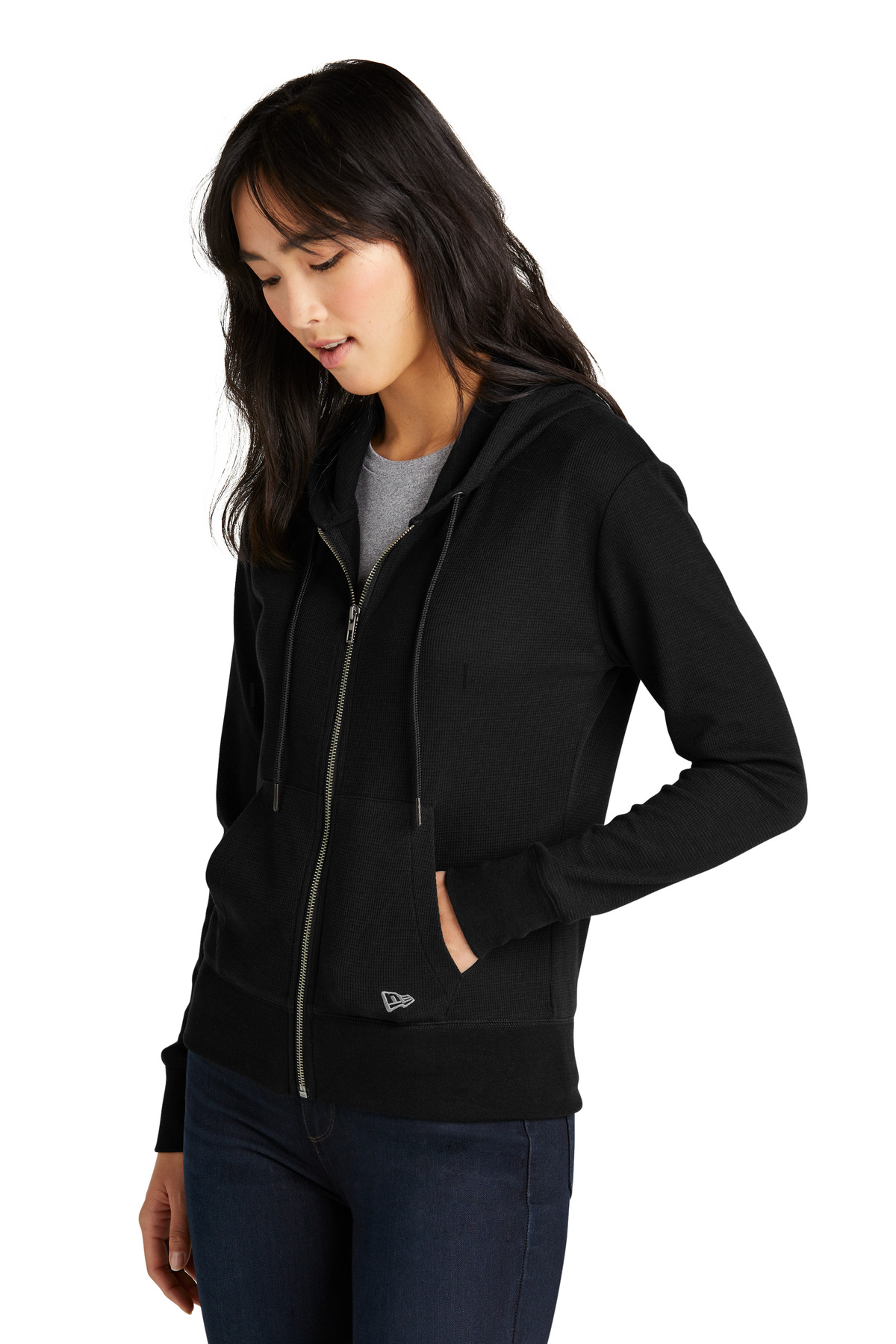 New Era Women's Thermal Full-Zip Hoodie LNEA141
