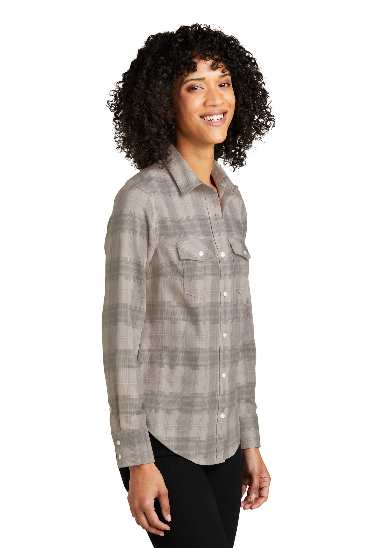 Port Authority Women's Long Sleeve Ombre Plaid Shirt LW672
