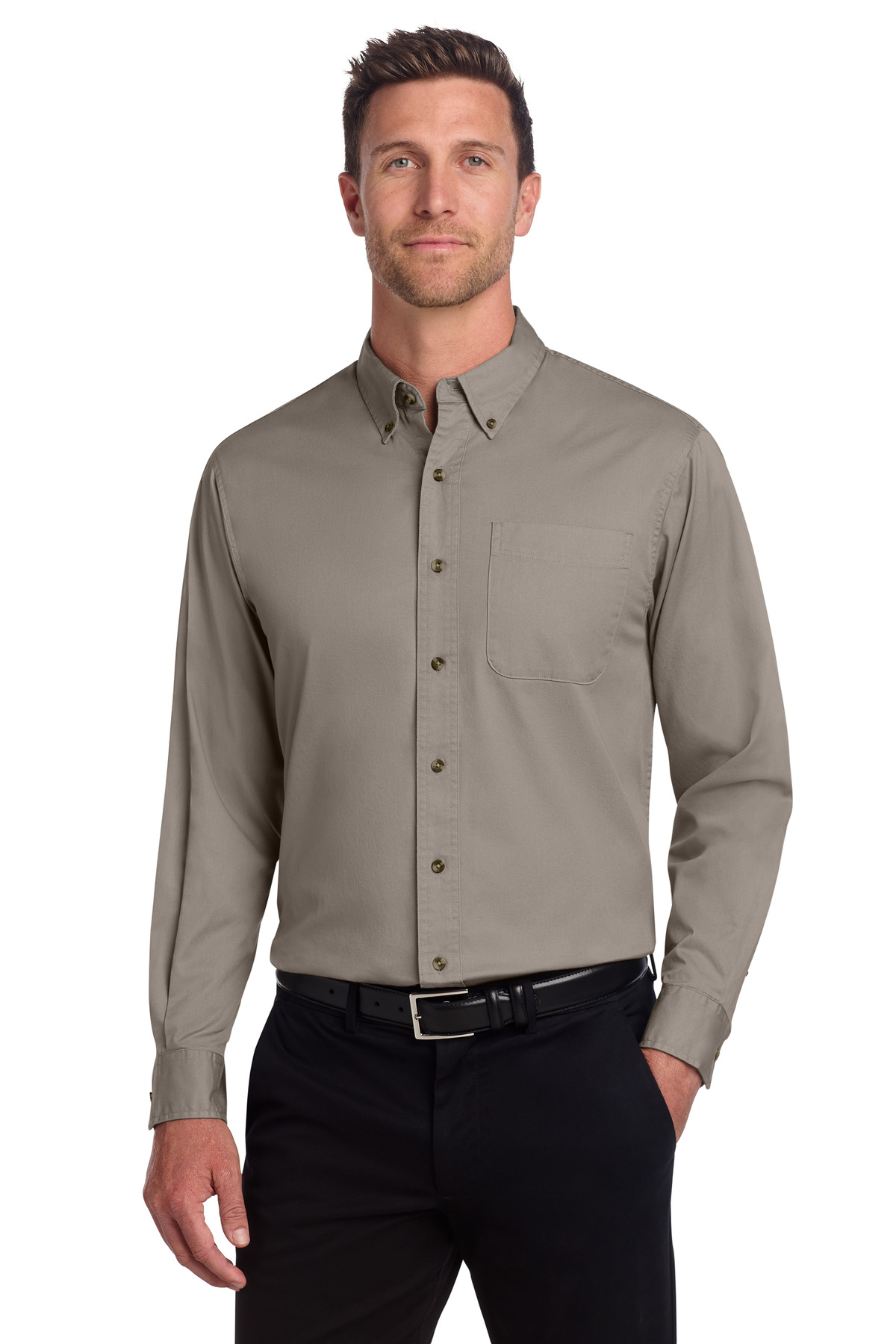Port Authority ® Long Sleeve Twill Shirt. S600T - Image 3