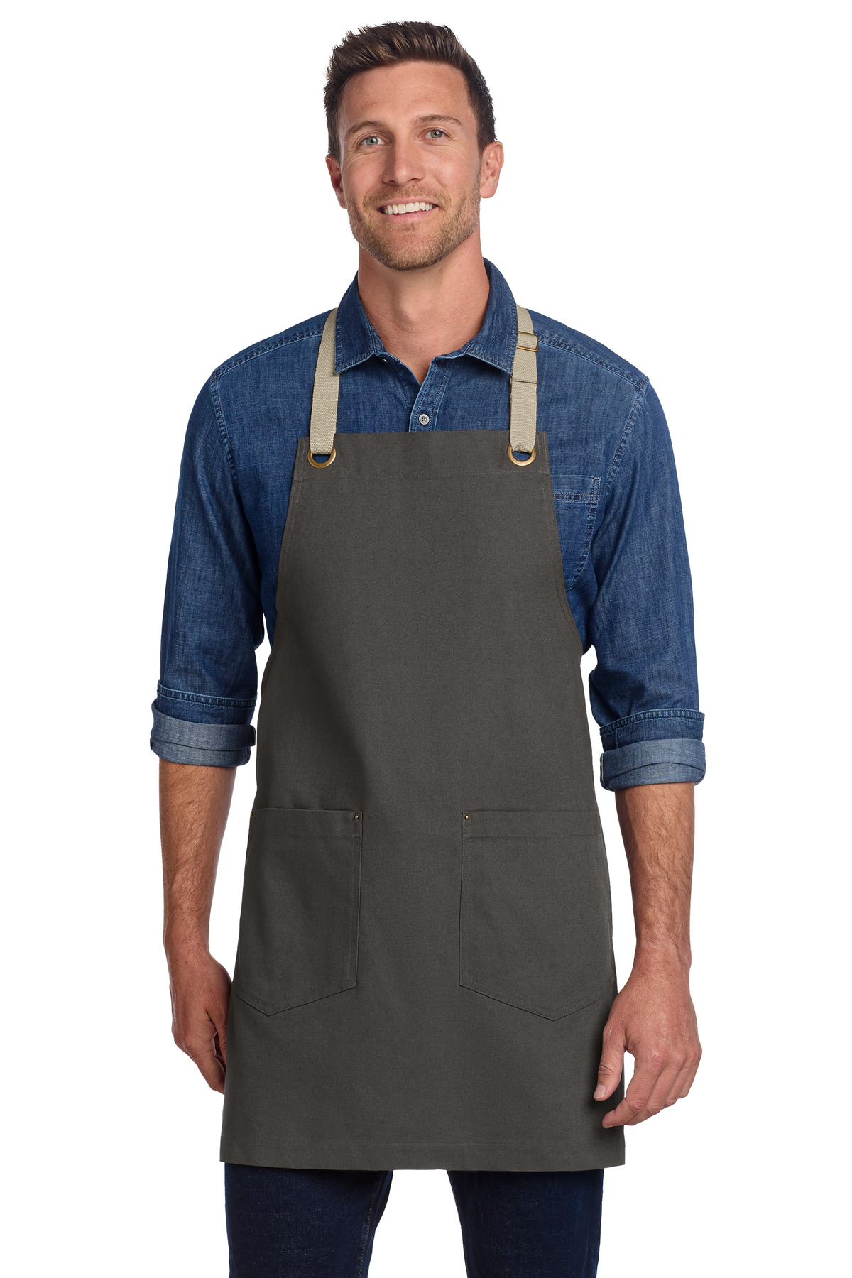 Port Authority Canvas Full-Length Two-Pocket Apron A815 - Image 2