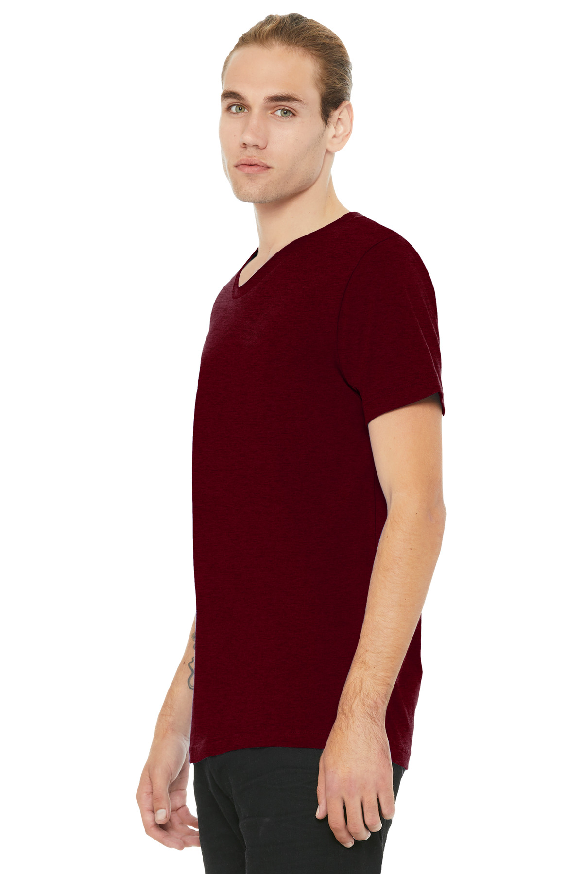 BELLA+CANVAS Unisex Heather CVC V-Neck Tee BC3005CVC