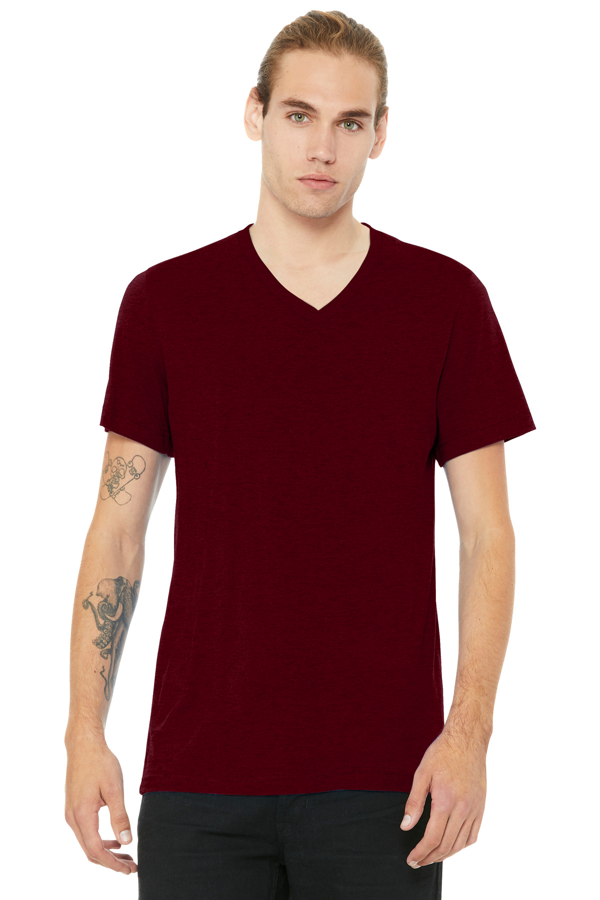 BELLA+CANVAS ® Unisex Heather CVC V-Neck Tee BC3005CVC - Image 5