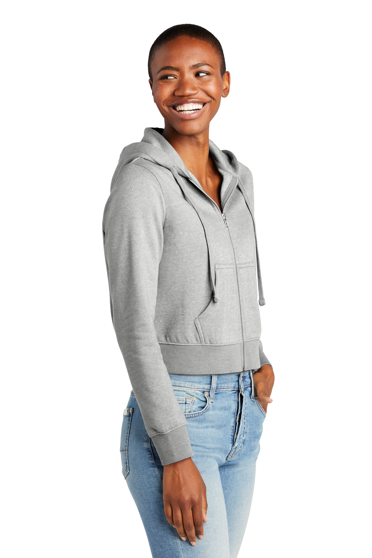 District Women's V.I.T. Fleece Full-Zip Hoodie DT6103