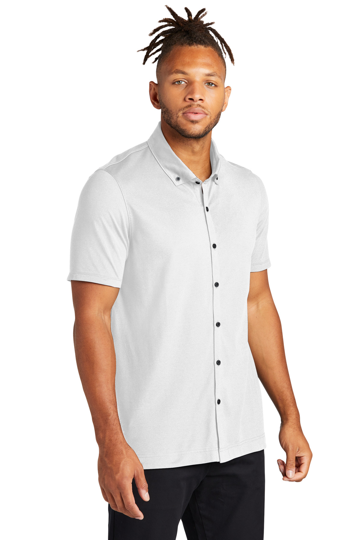 Mercer+Mettle Stretch Pique Full-Button Polo MM1006