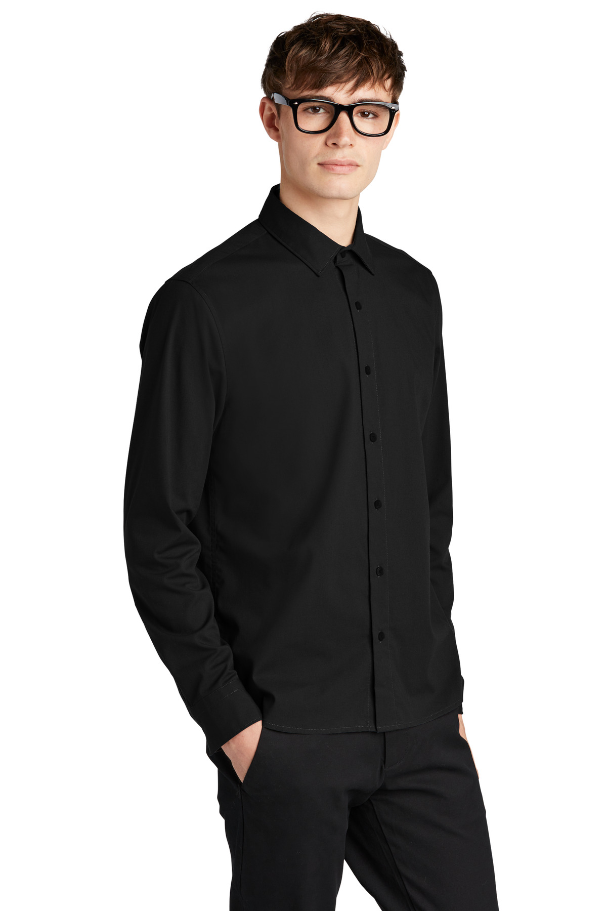 Mercer+Mettle Long Sleeve Stretch Woven Shirt MM2000