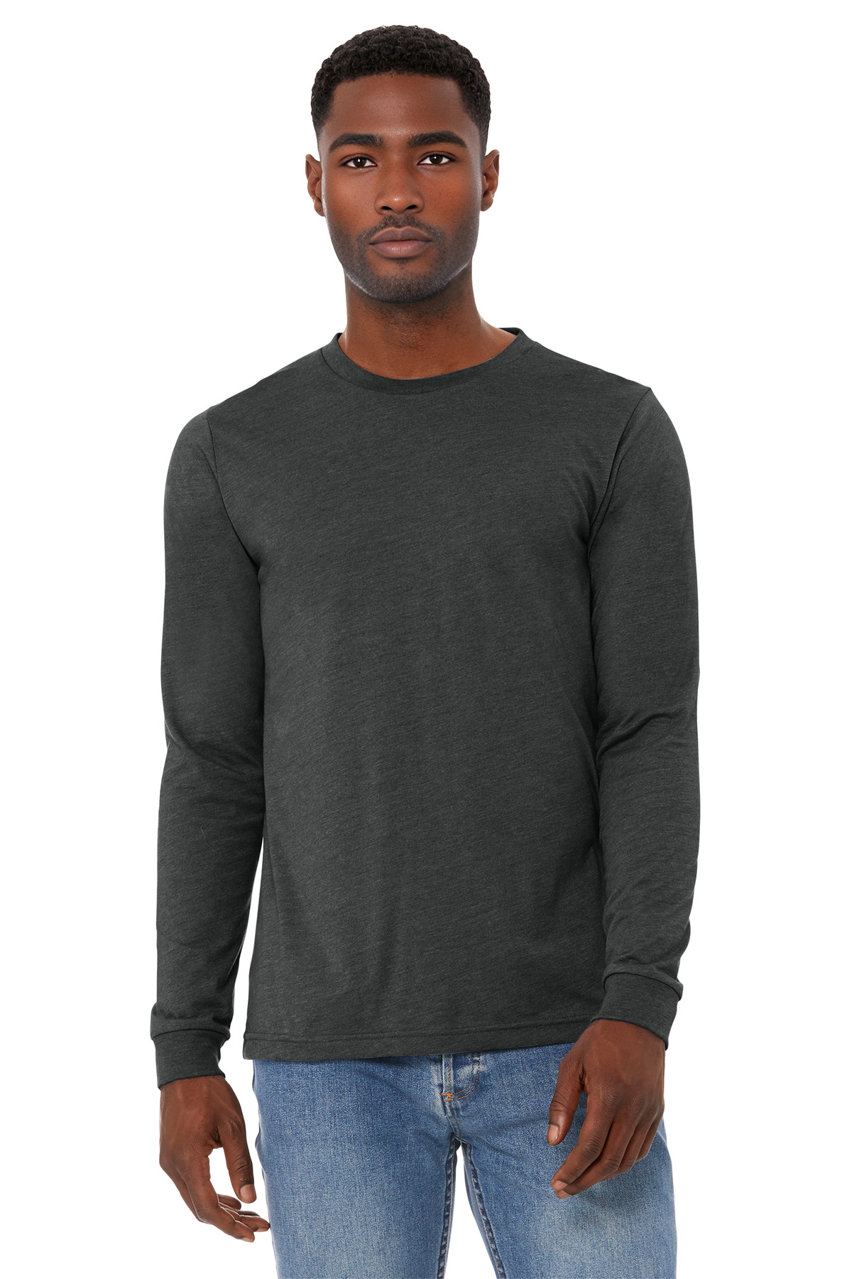 BELLA+CANVAS ® Unisex Heather CVC Long Sleeve Tee BC3501CVC - Image 2
