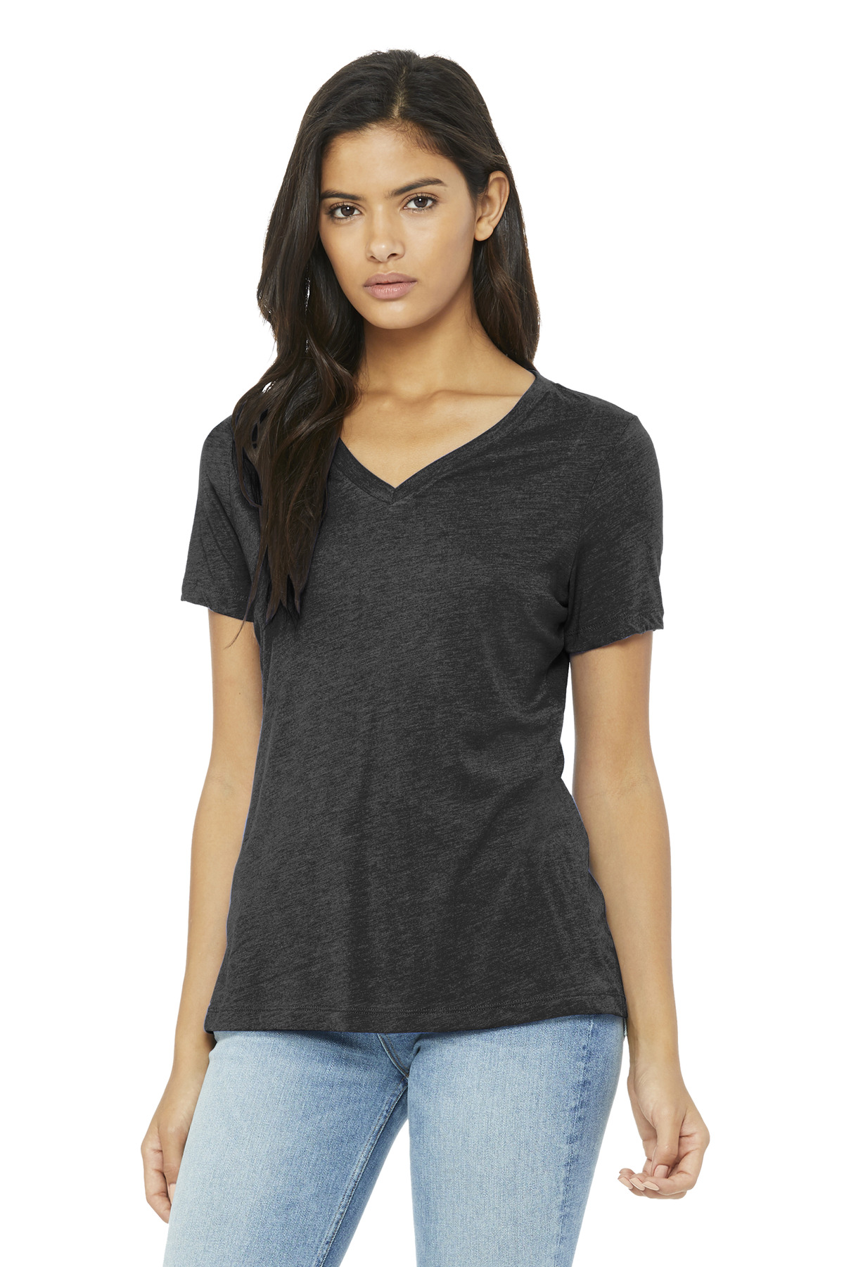 BELLA+CANVAS Women&#8216;s Relaxed Triblend V-Neck Tee-Bella &#43; Canvas