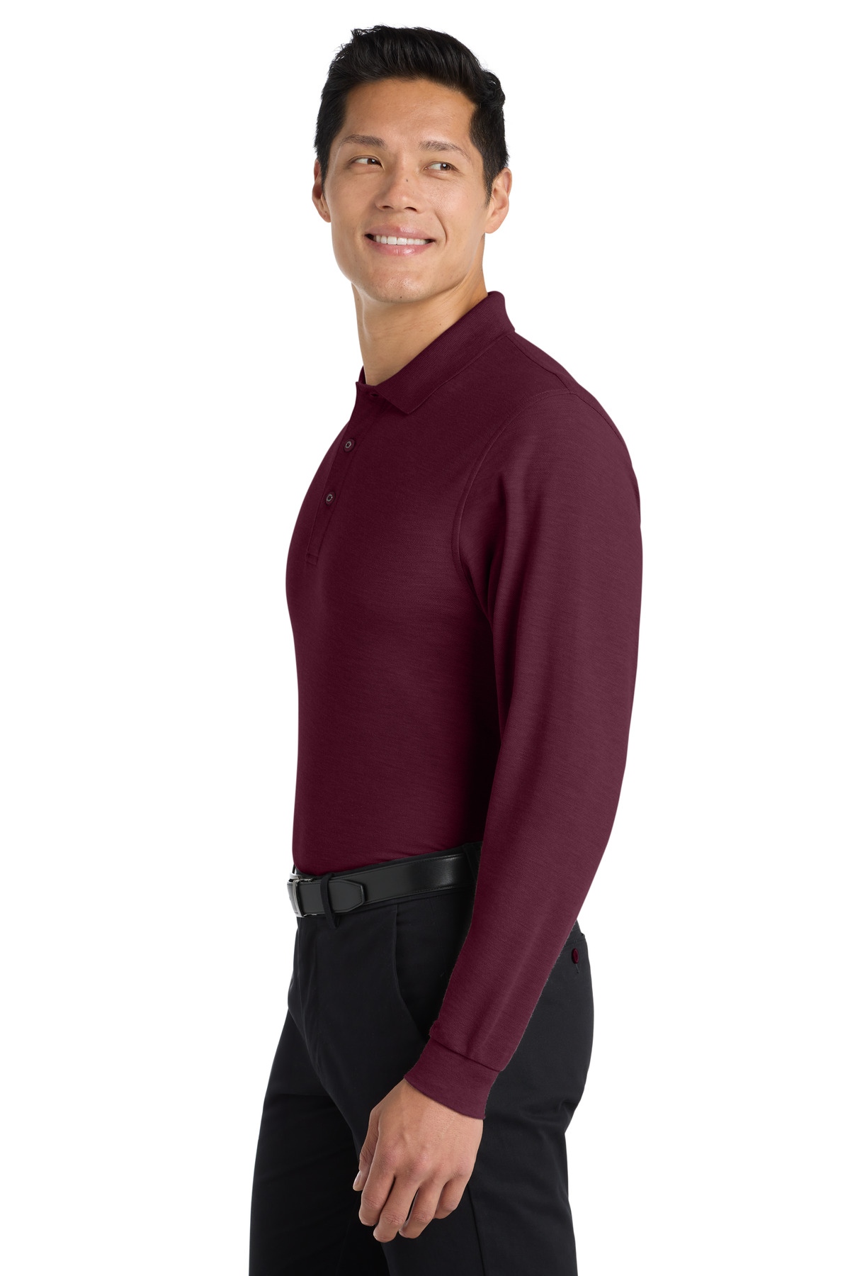 Port Authority Silk Touch Long Sleeve Polo. K500LS